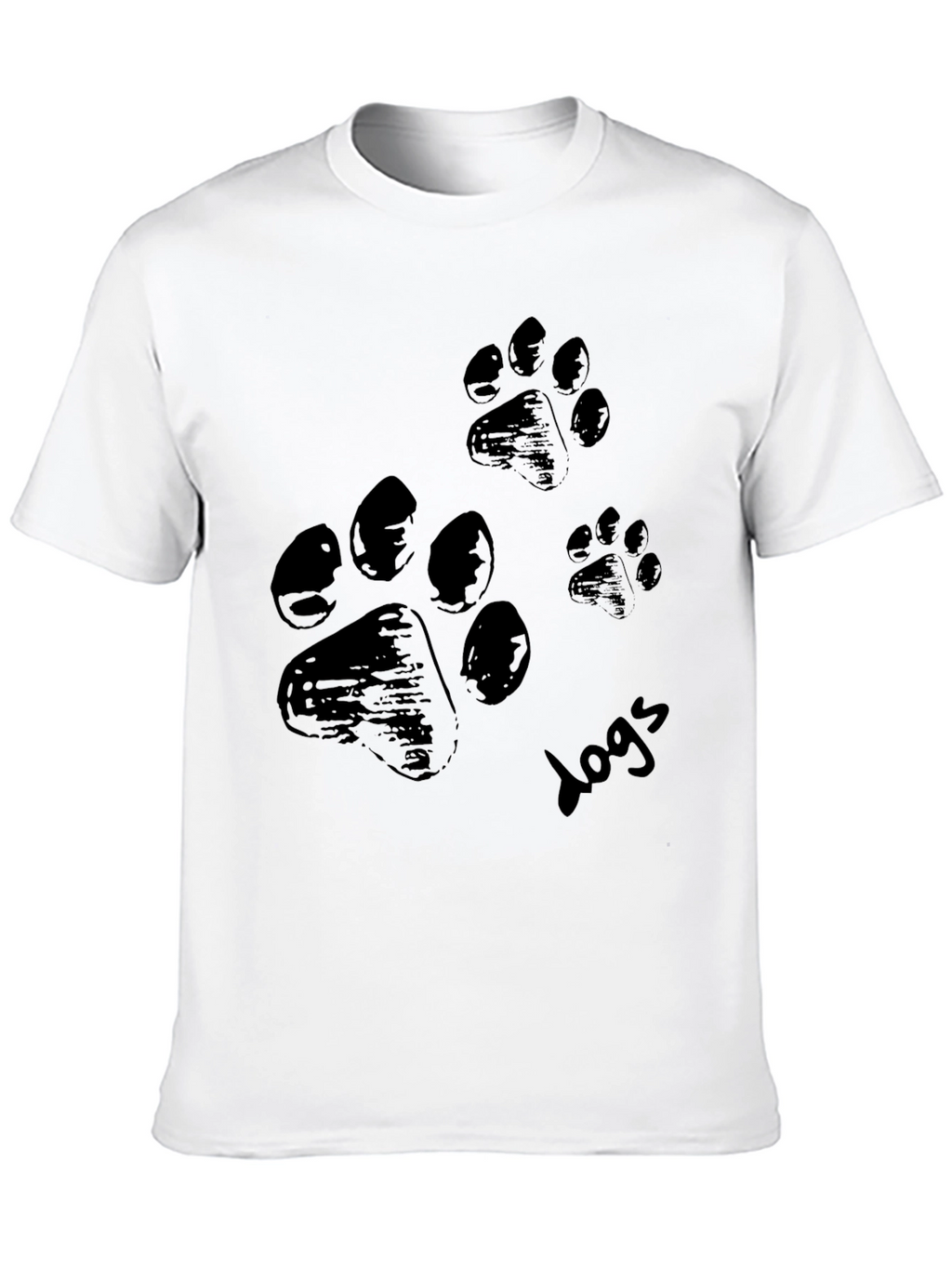 Paw Print Black T-Shirt