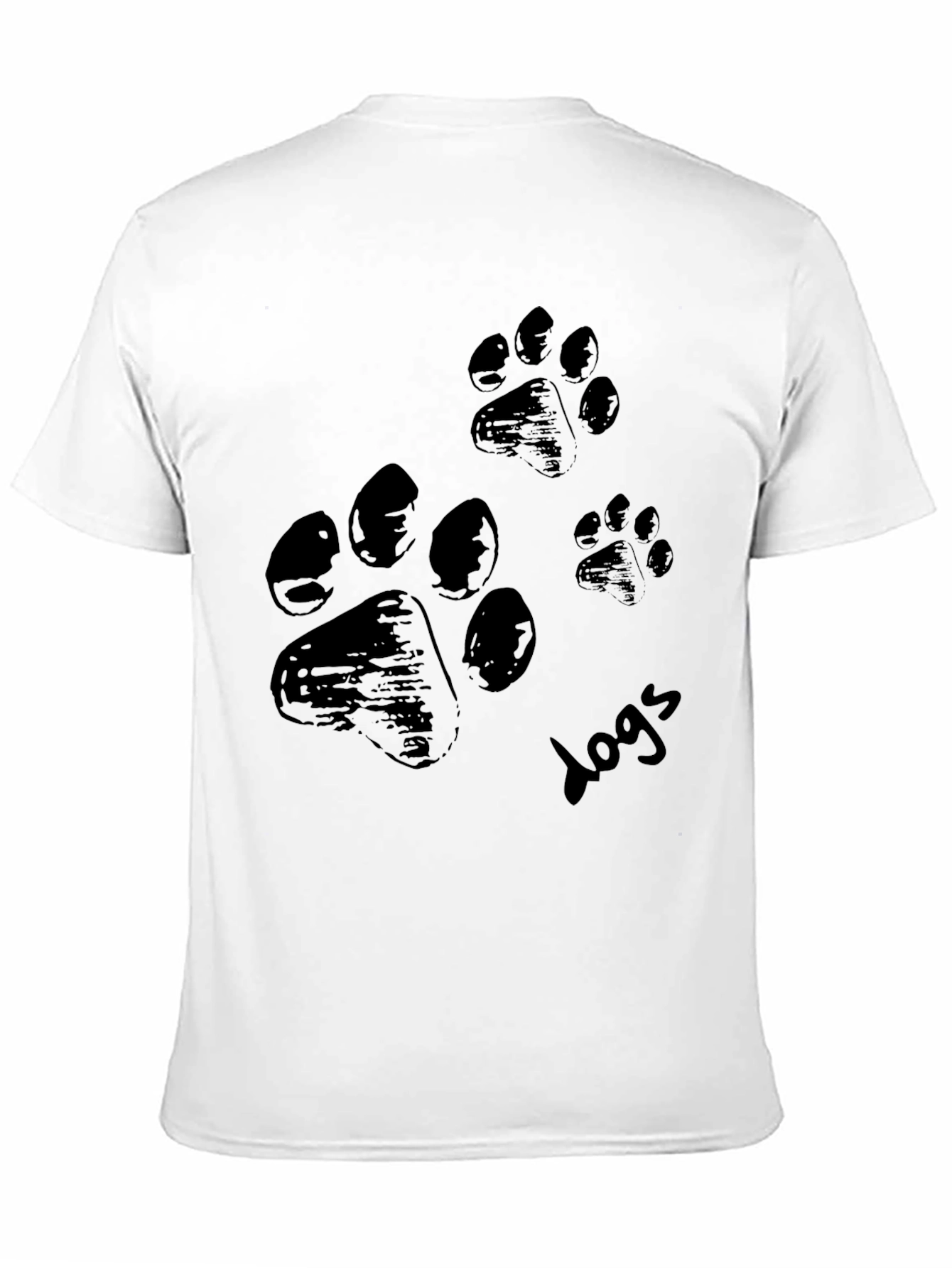 Paw Print Black T-Shirt