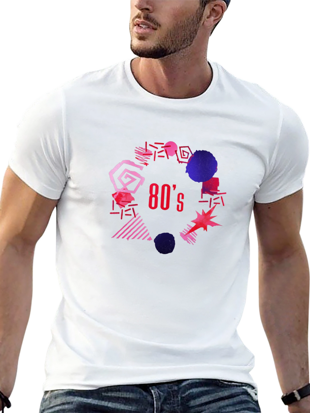 Retro 80s Graphic Tee - Black T-Shirt