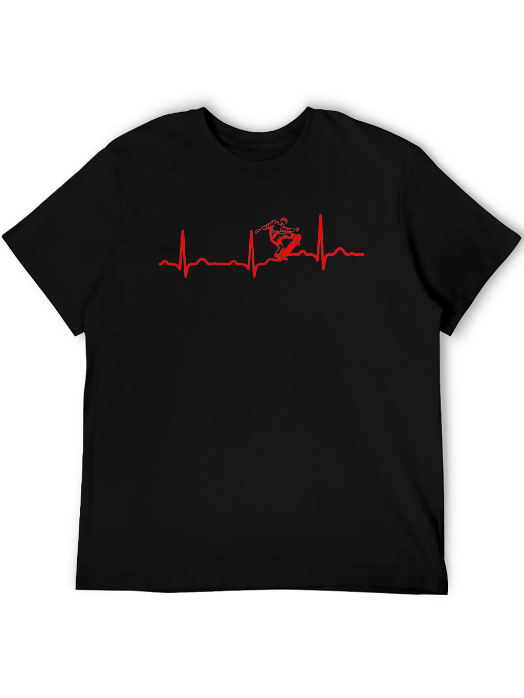 Skateboard Heartbeat Graphic T-Shirt