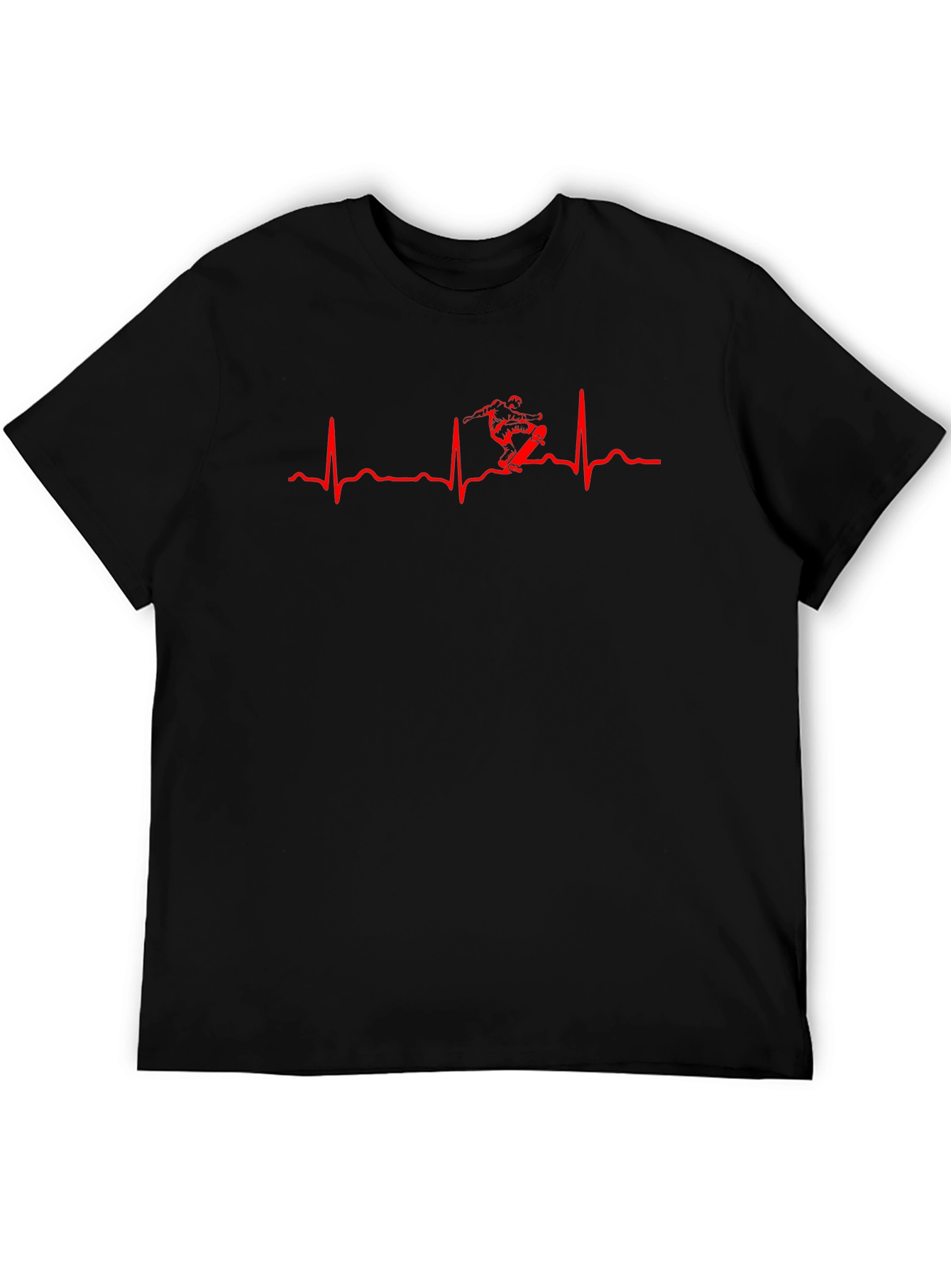 Skateboard Heartbeat Graphic T-Shirt