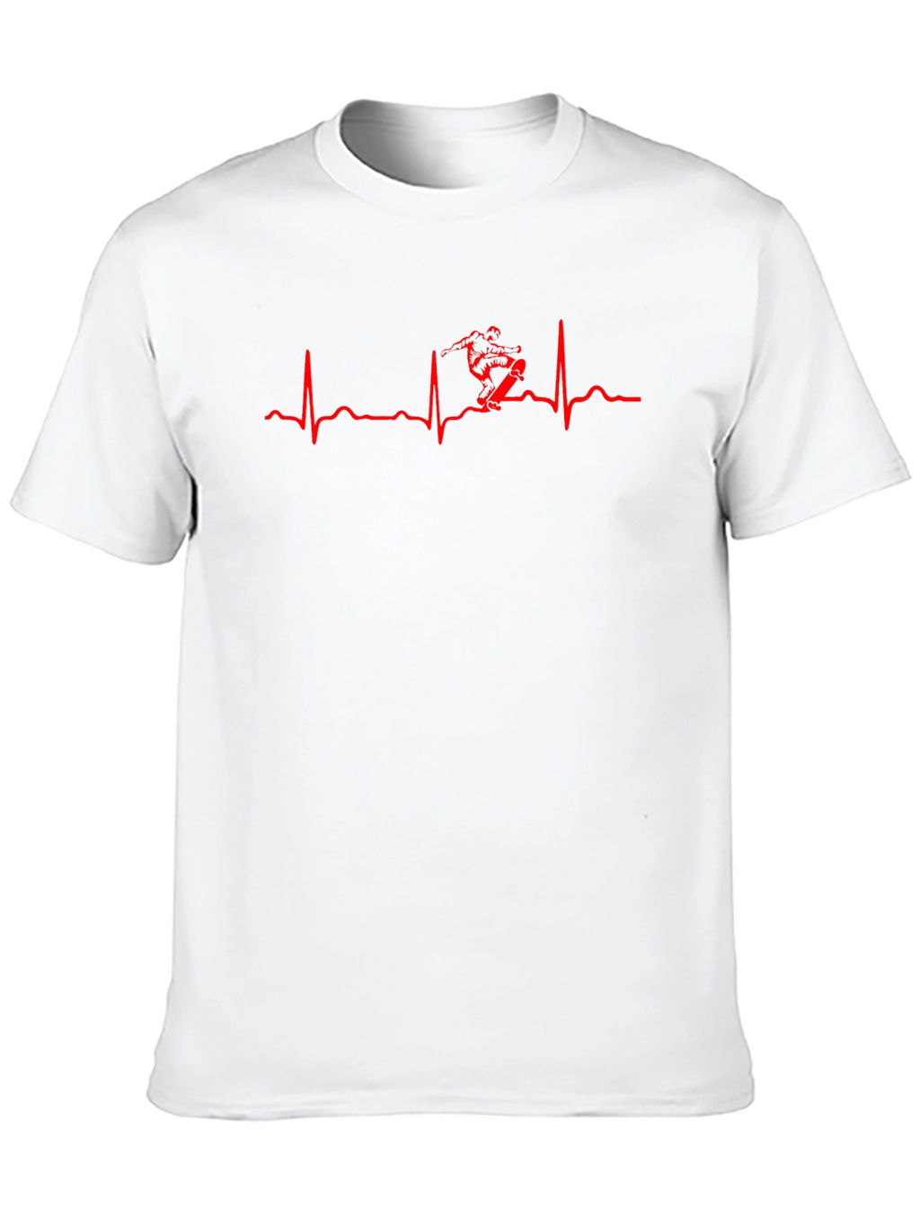 Skateboard Heartbeat Graphic T-Shirt