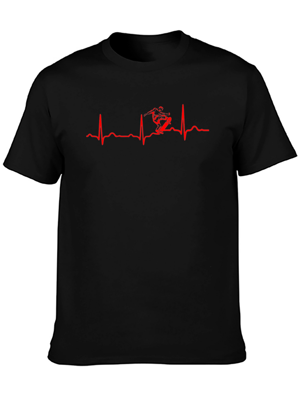 Skateboard Heartbeat Graphic T-Shirt