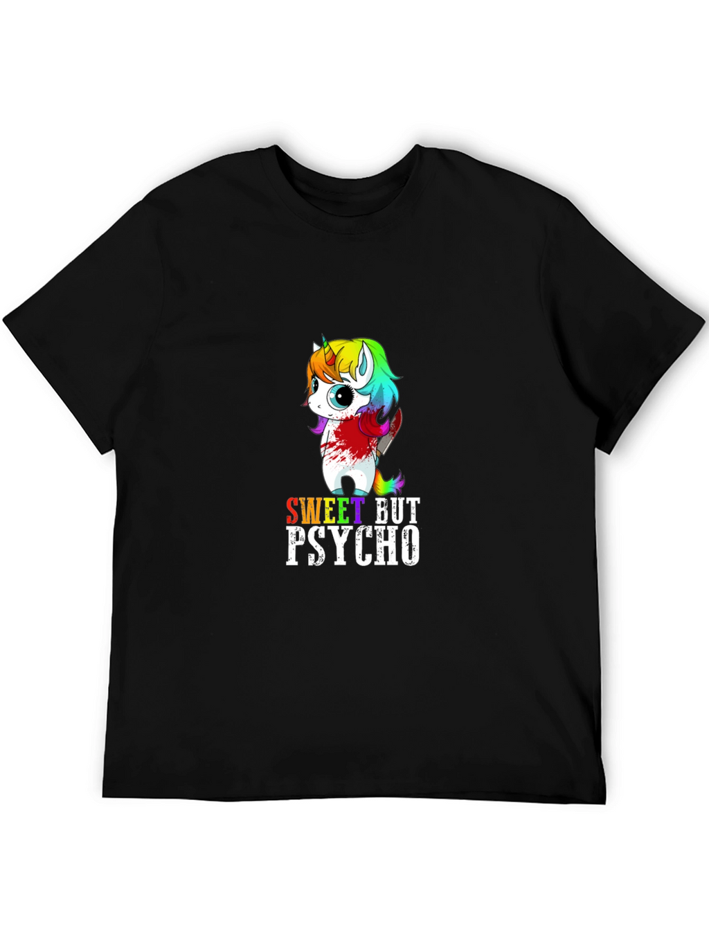 Sweet But Psycho Unicorn Graphic T-Shirt