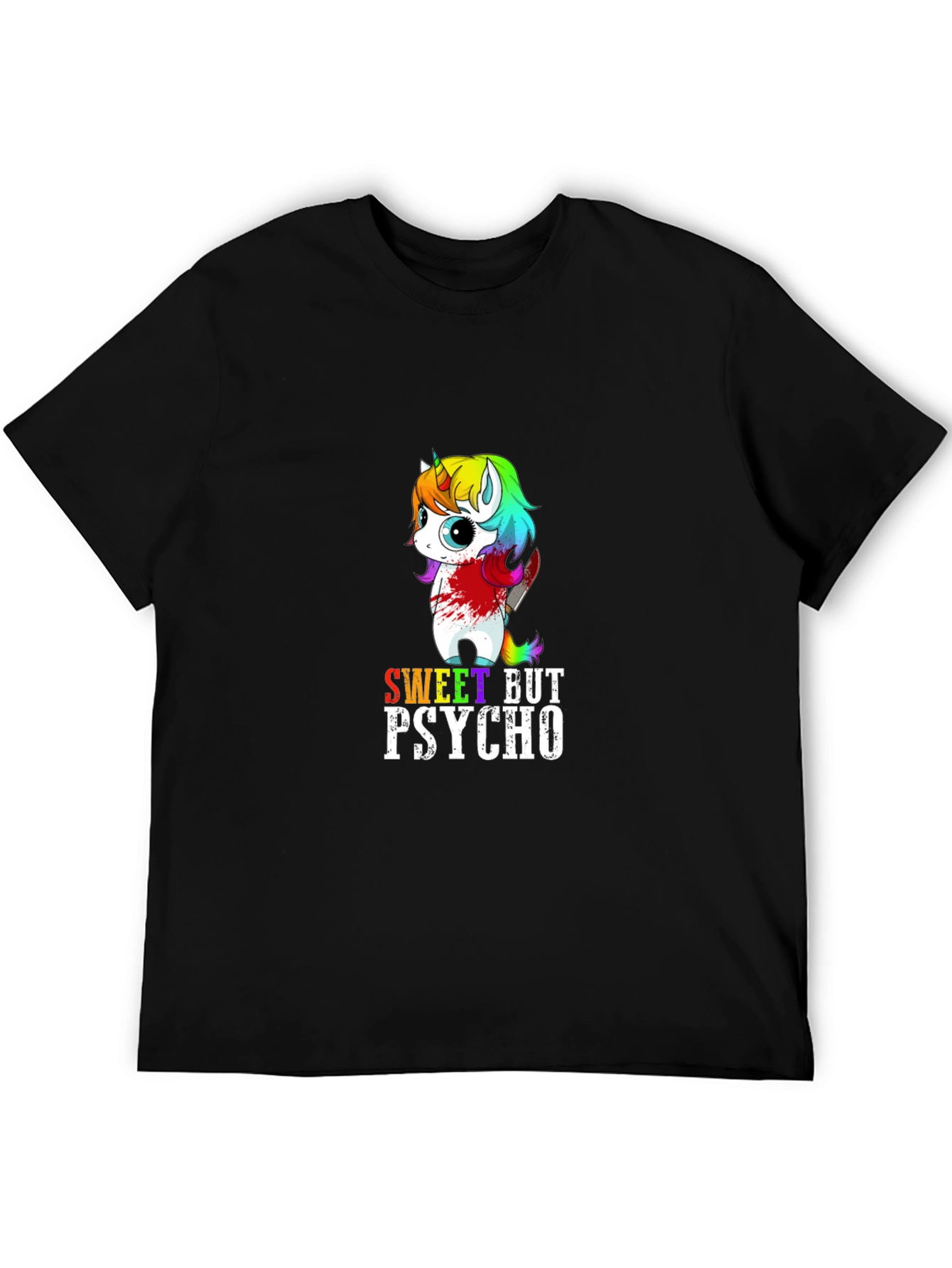 Sweet But Psycho Unicorn Graphic T-Shirt