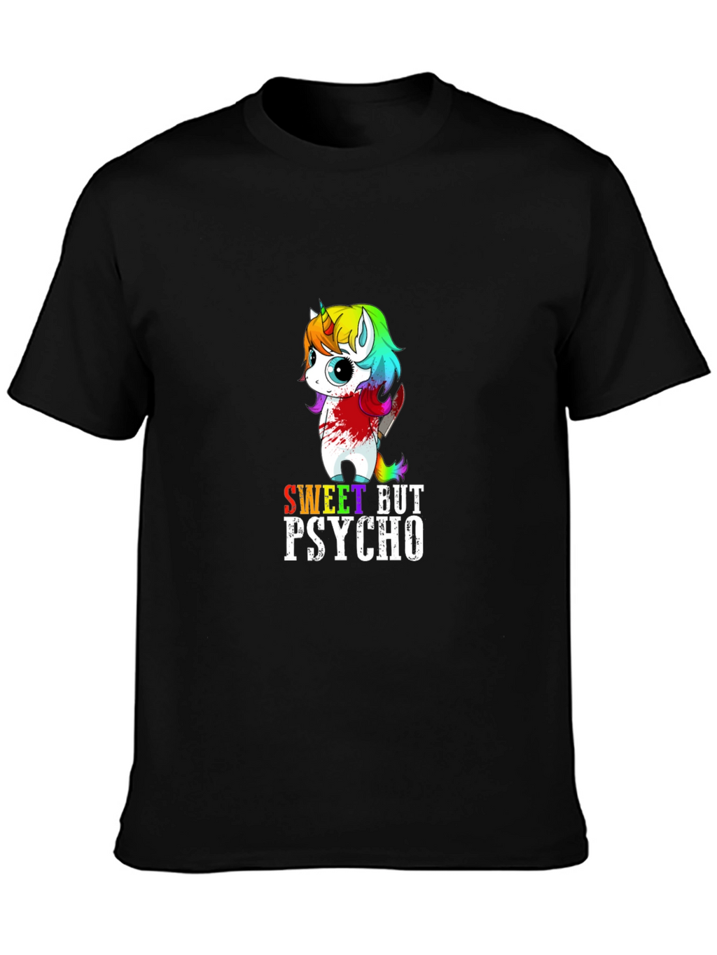 Sweet But Psycho Unicorn Graphic T-Shirt