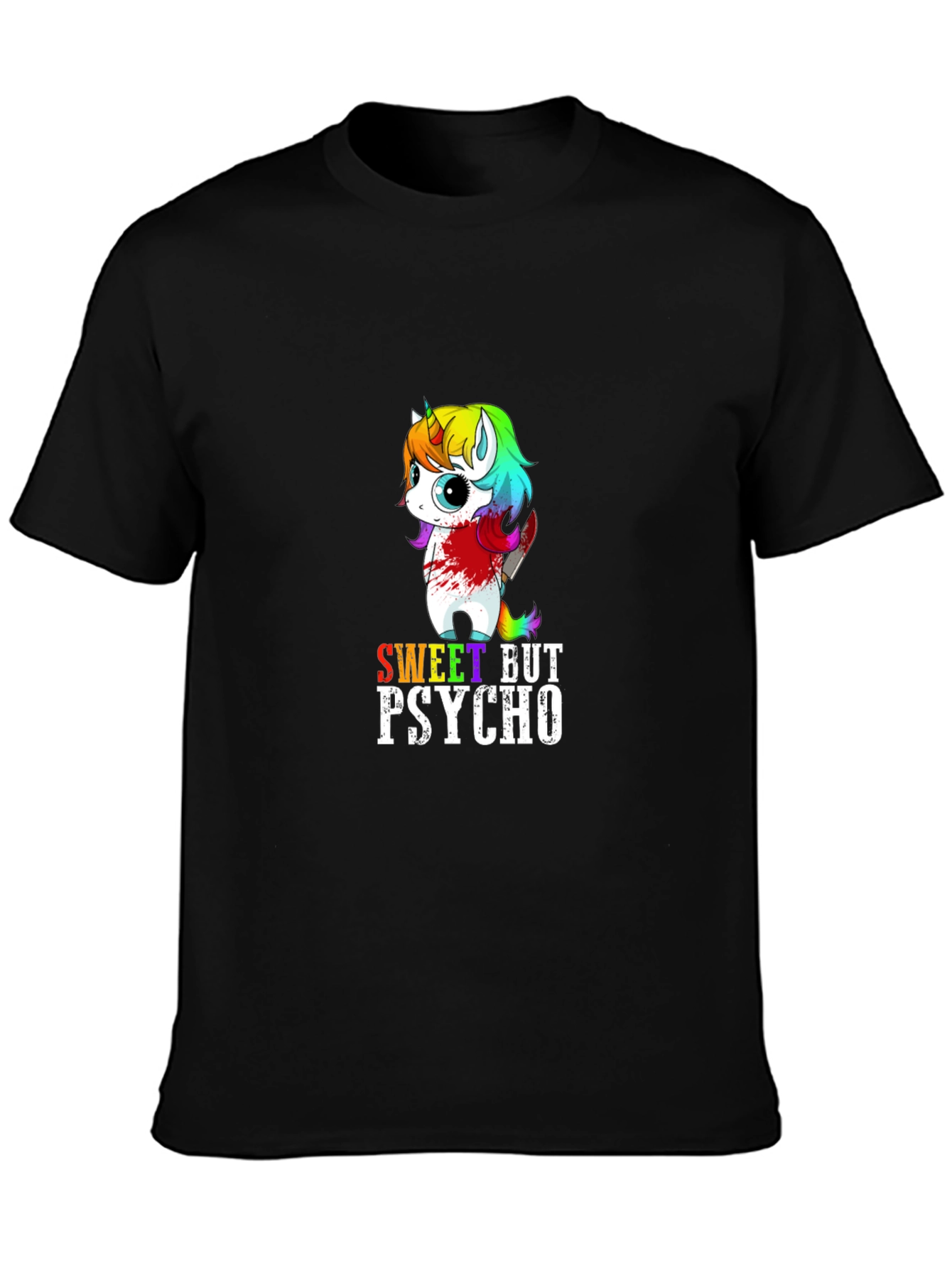 Sweet But Psycho Unicorn Graphic T-Shirt