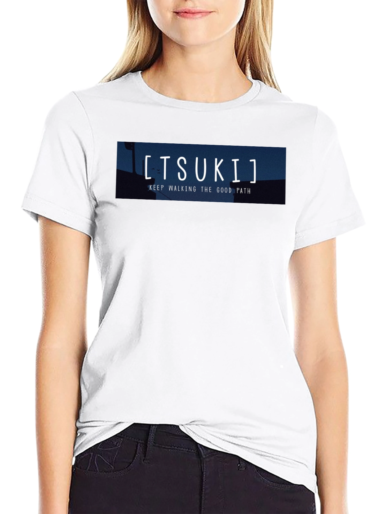 Tsuki Good Path Black Graphic Tee
