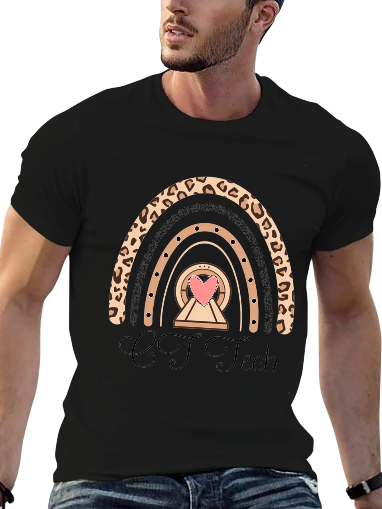 CT Tech Rainbow Heart Graphic Tee