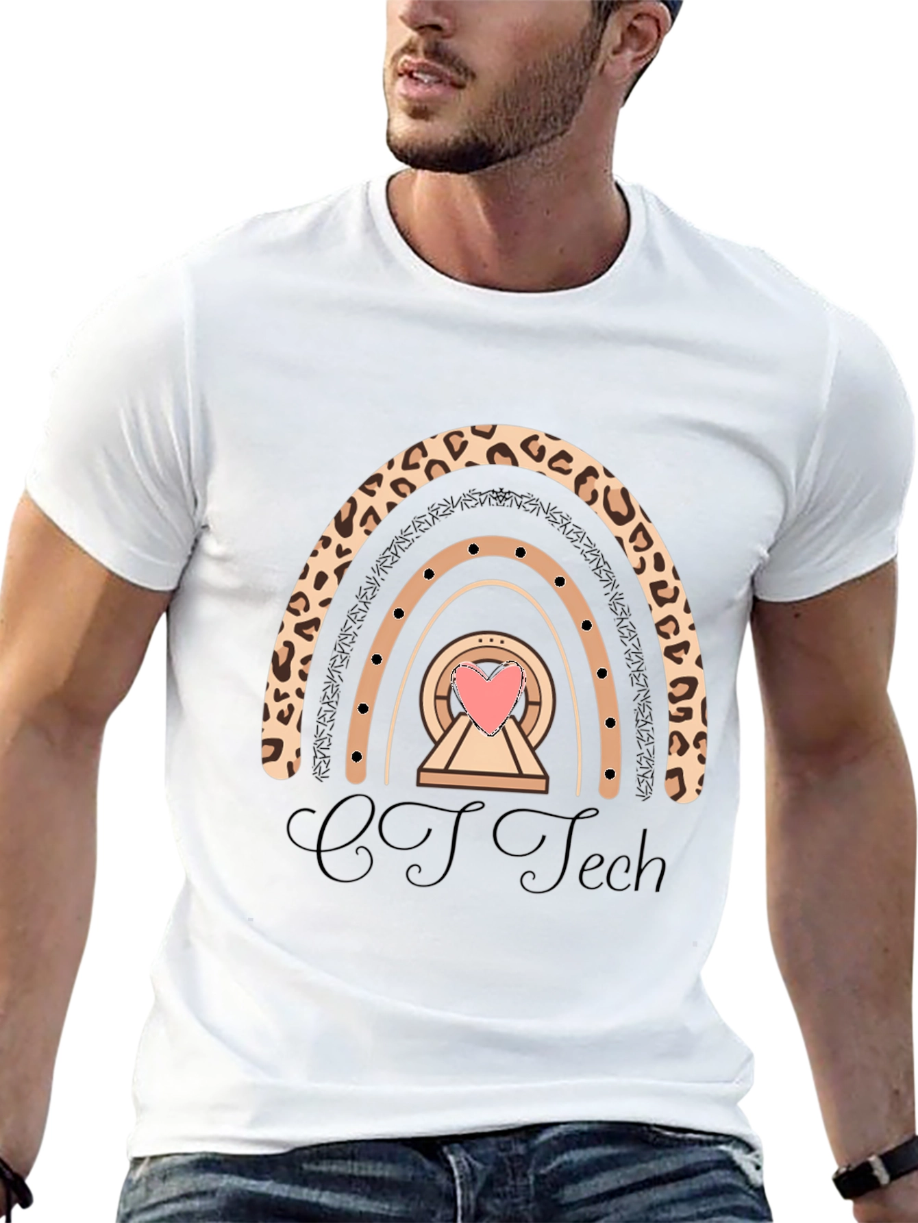 CT Tech Rainbow Heart Graphic Tee