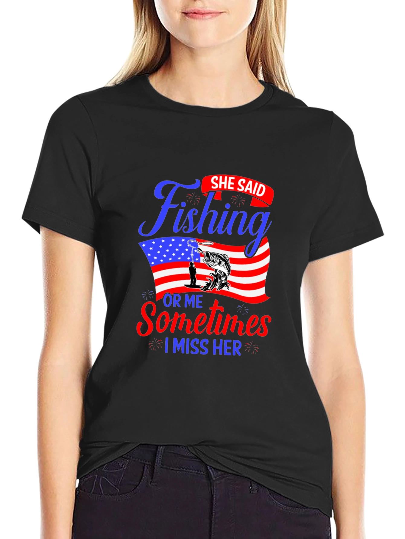 Fishing Lover T-Shirt - She Said Fishing Or Me