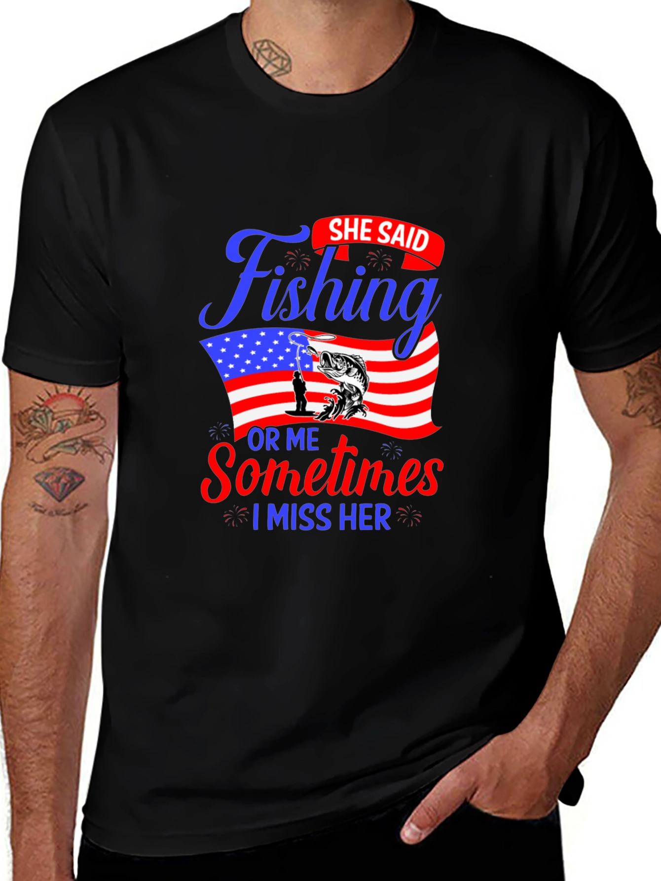 Fishing Lover T-Shirt - She Said Fishing Or Me