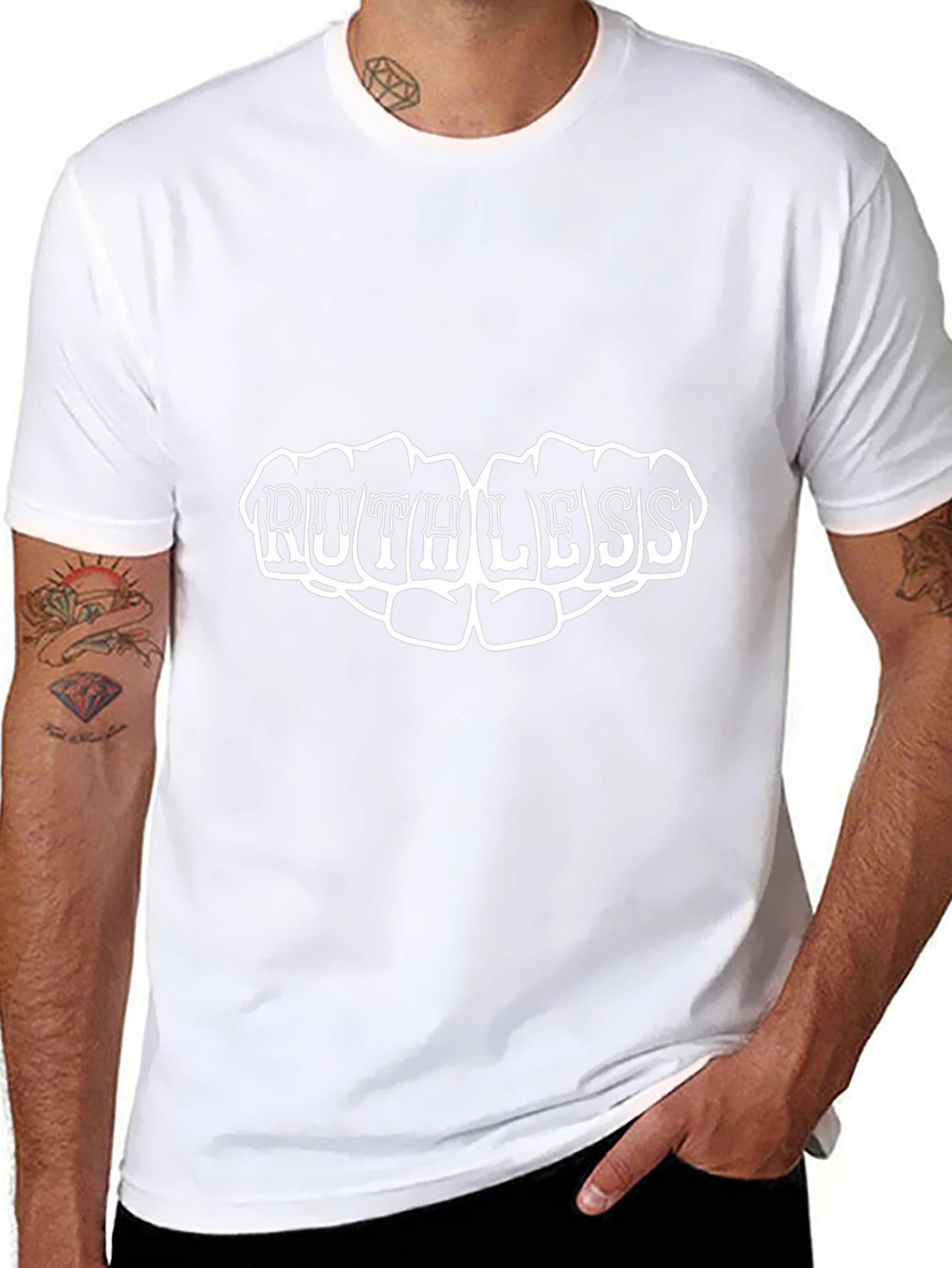 Ruthless Graphic Print Black T-Shirt
