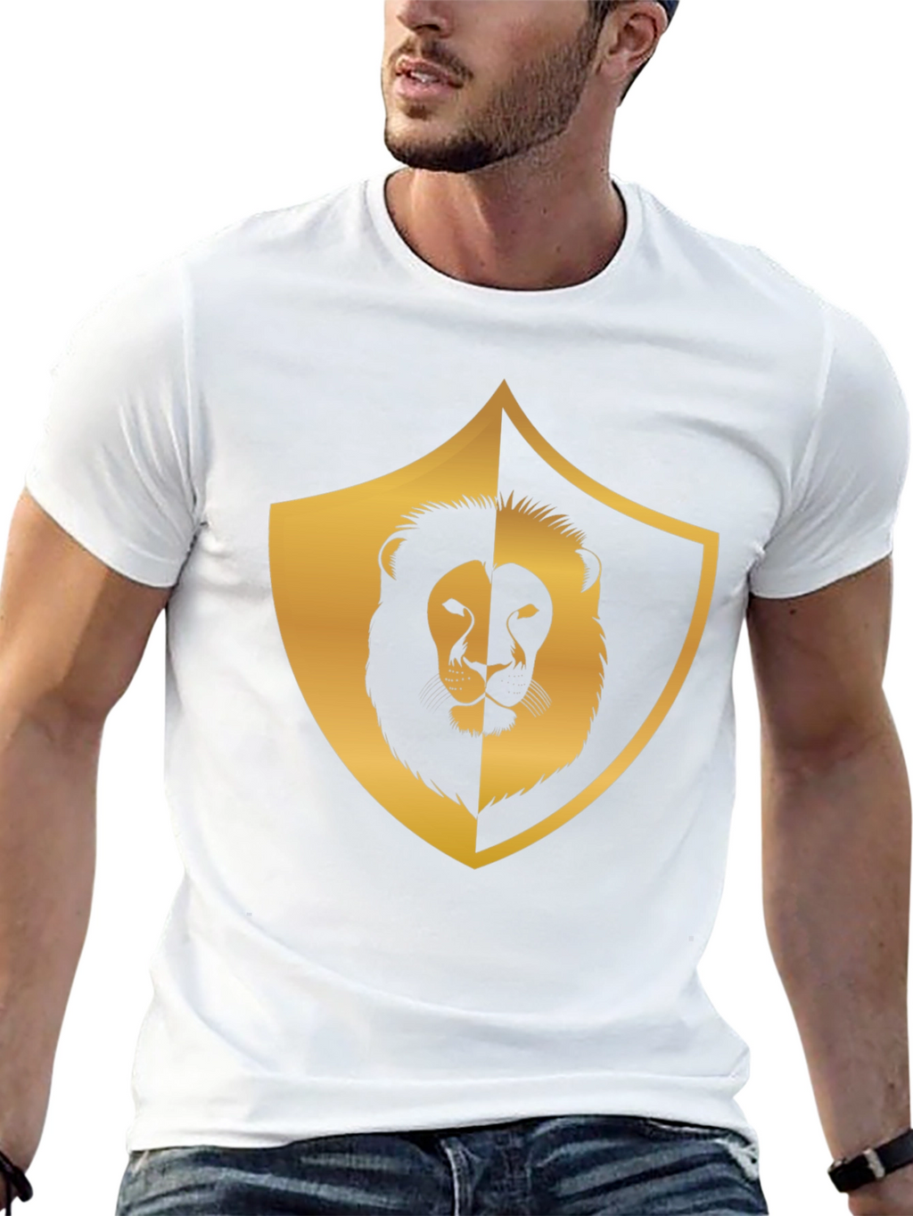 Lion Shield Graphic Tee - Black