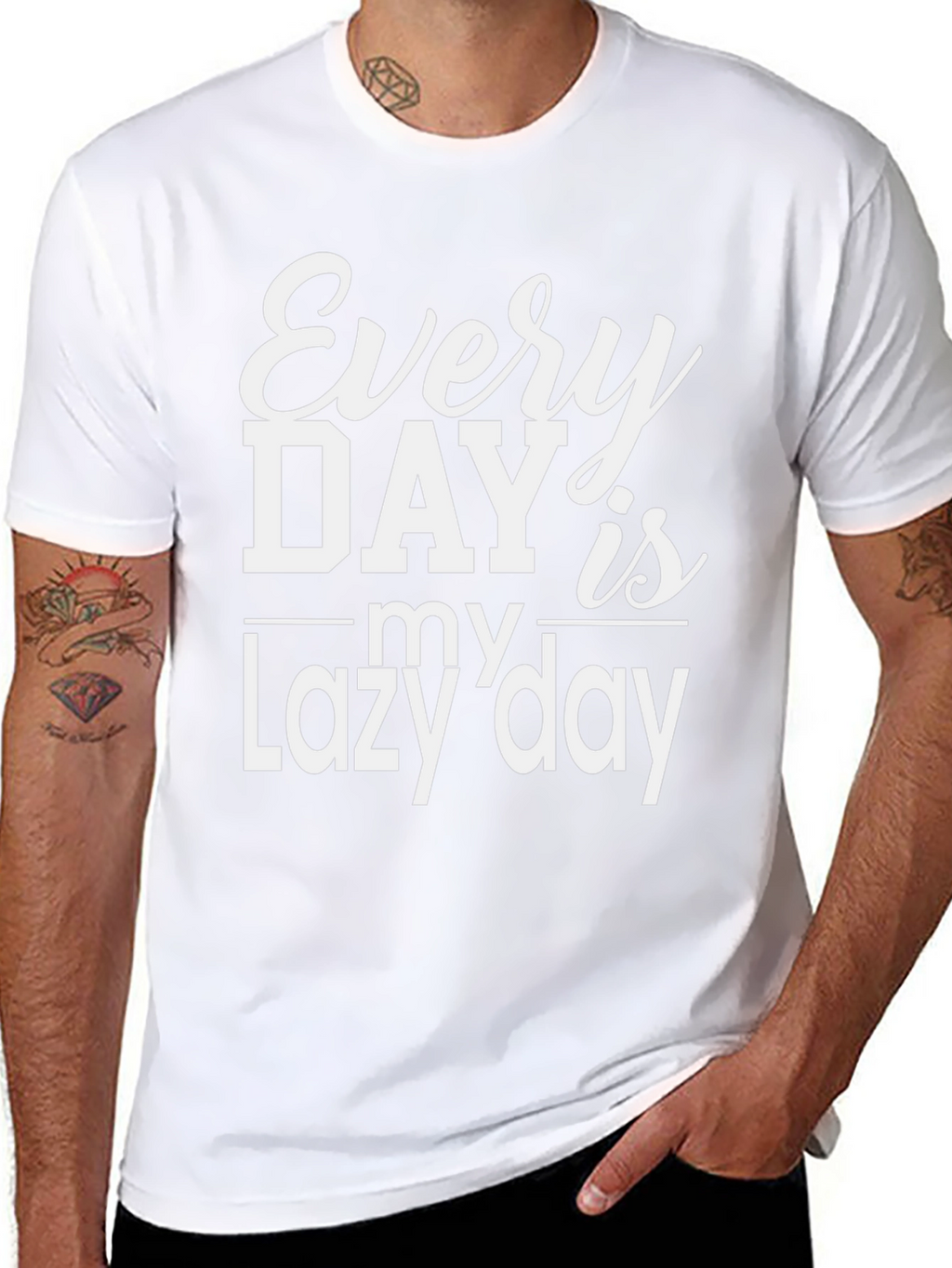Every Day is My Lazy Day Black T-Shirt