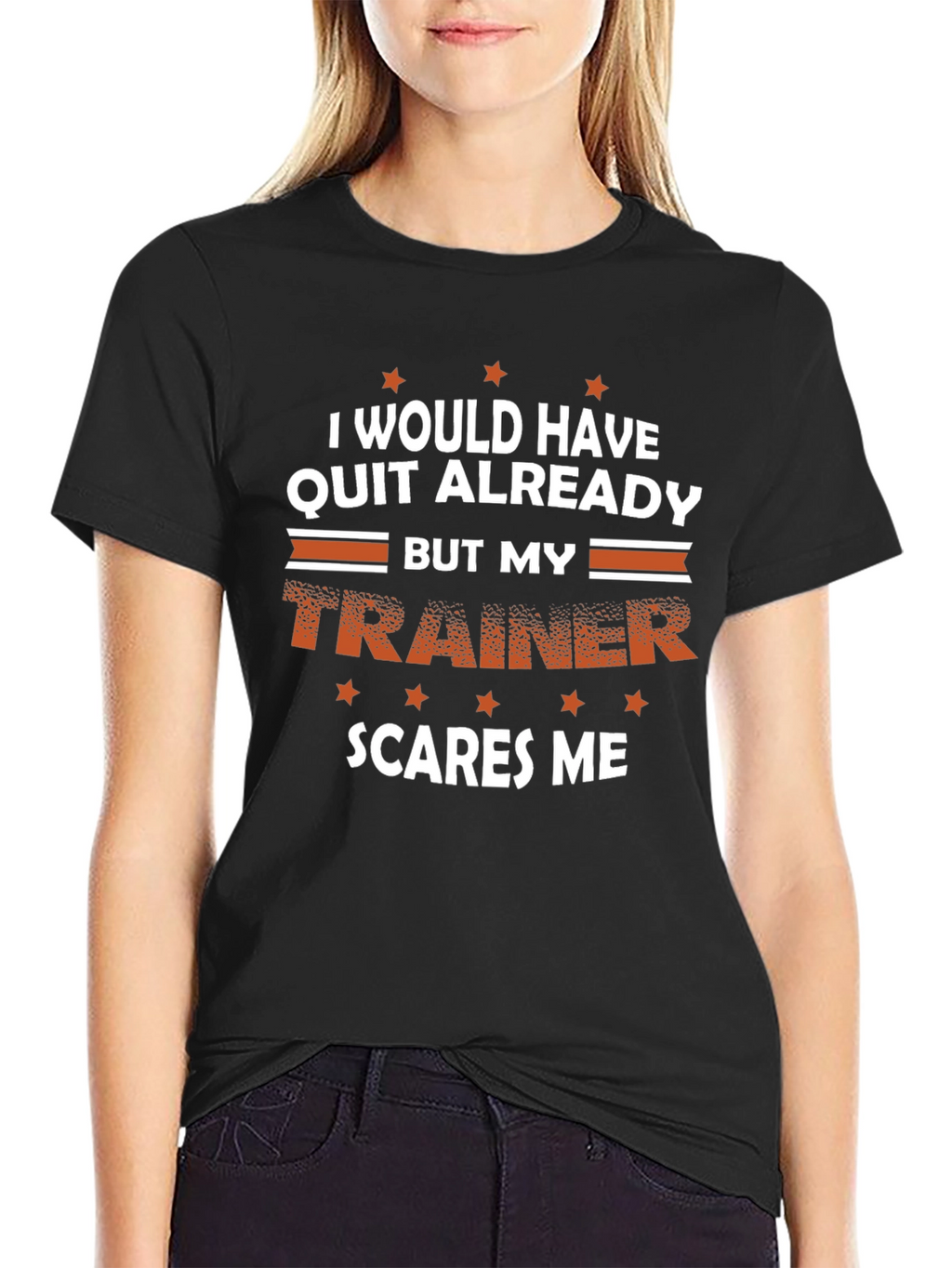 Funny Trainer T-Shirt - Scares Me Workout Tee