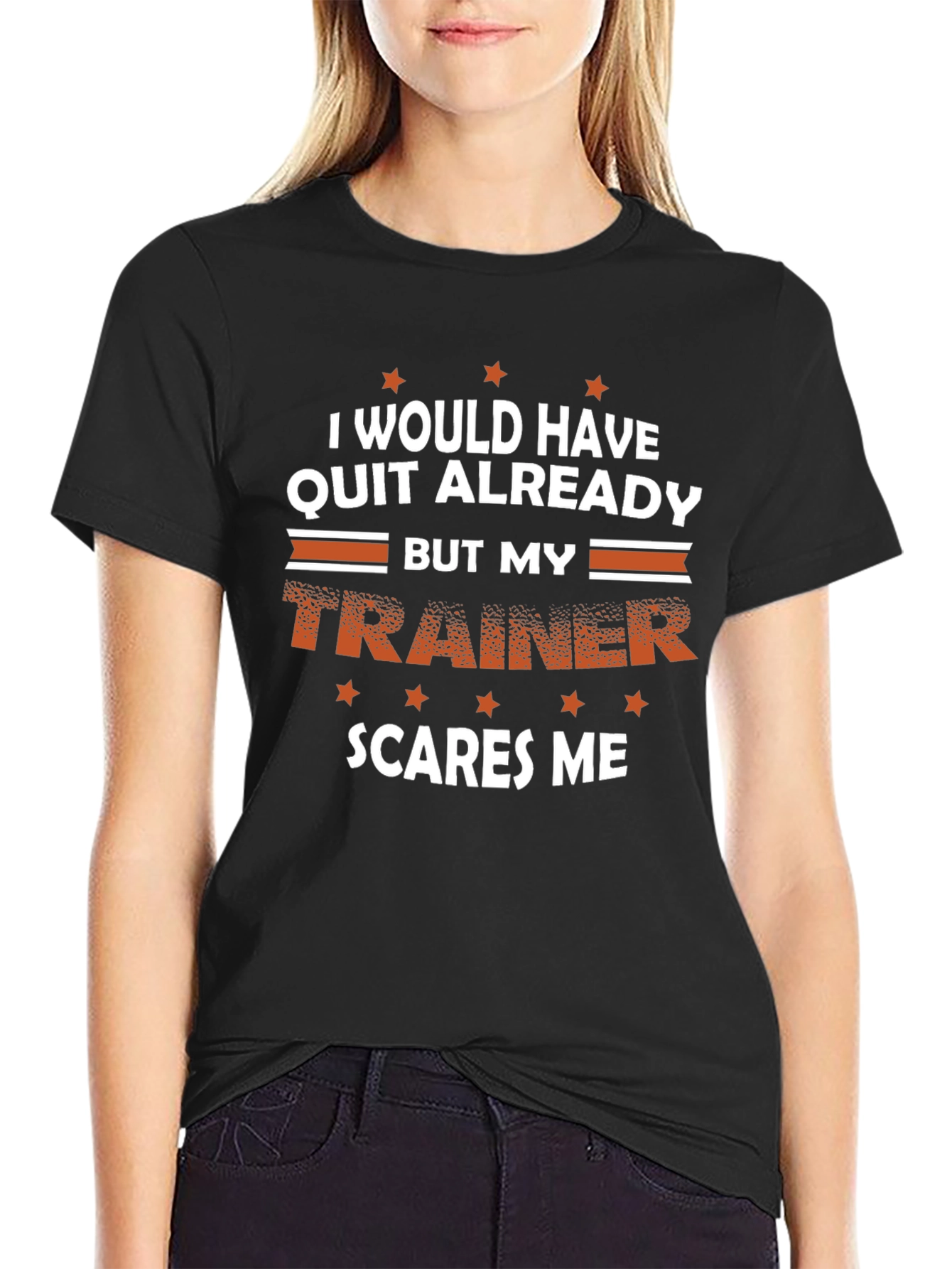 Funny Trainer T-Shirt - Scares Me Workout Tee