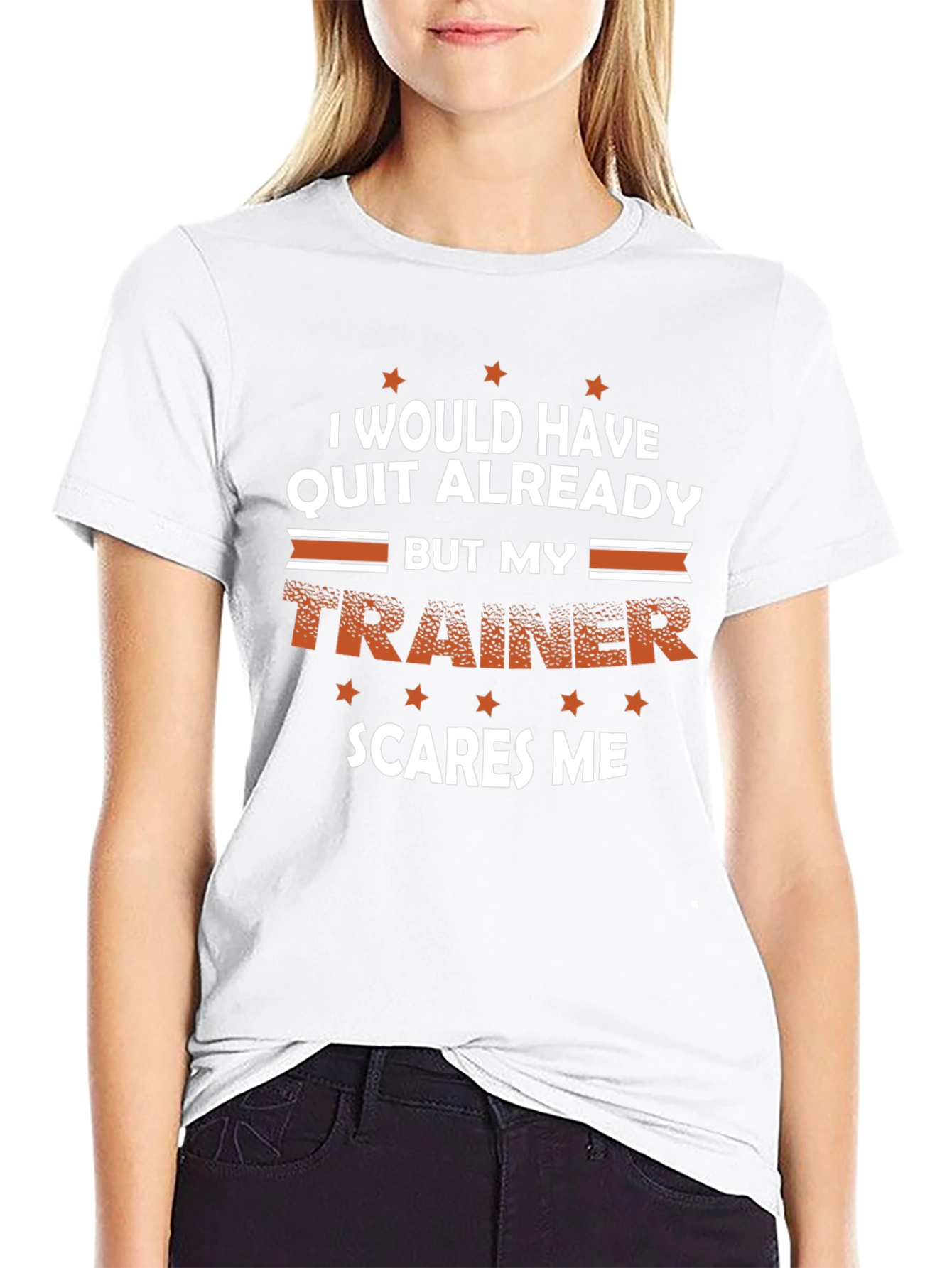 Funny Trainer T-Shirt - Scares Me Workout Tee