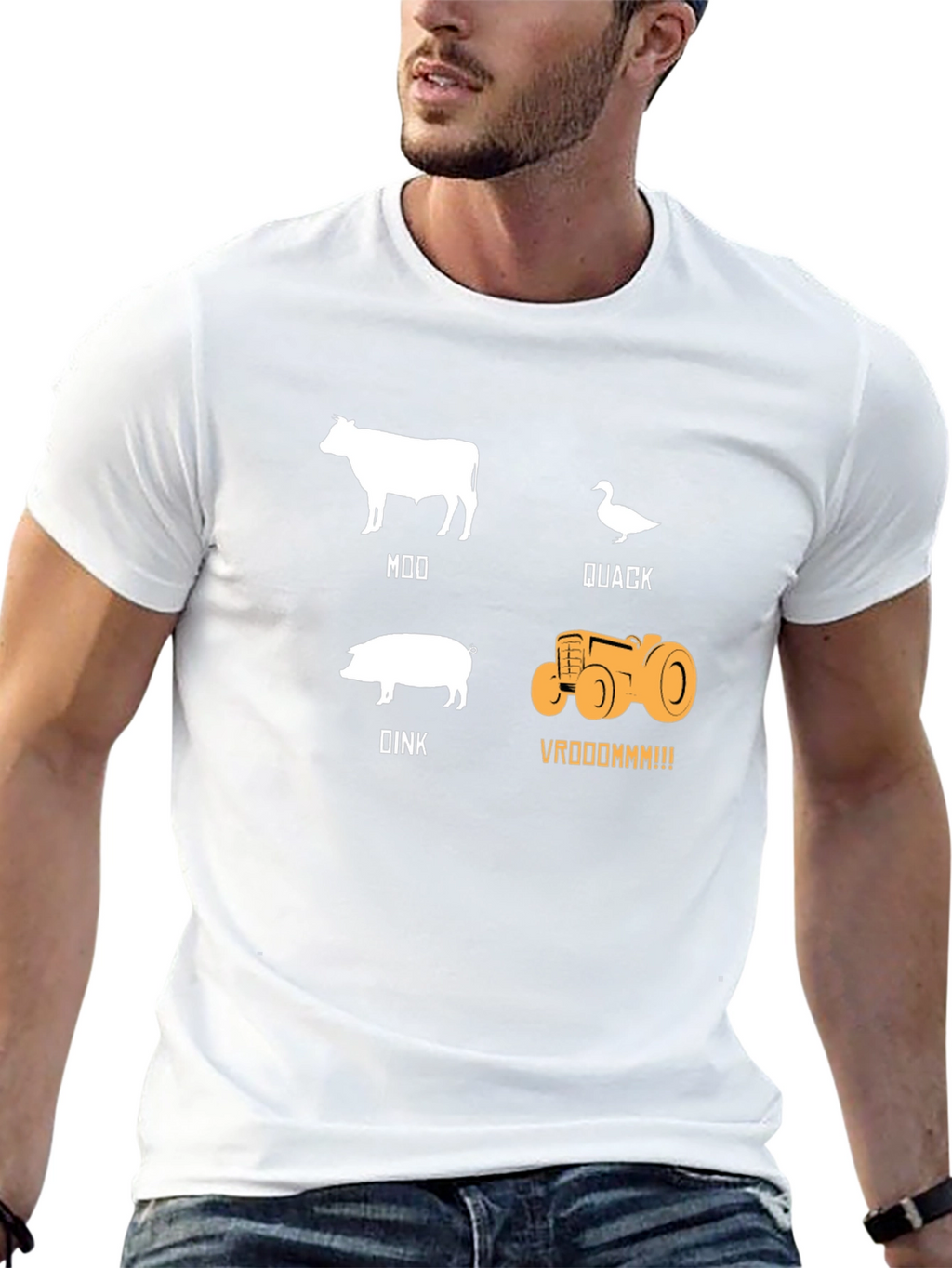 Farm Animal Sound T-Shirt: Moo Quack Oink Vrooom