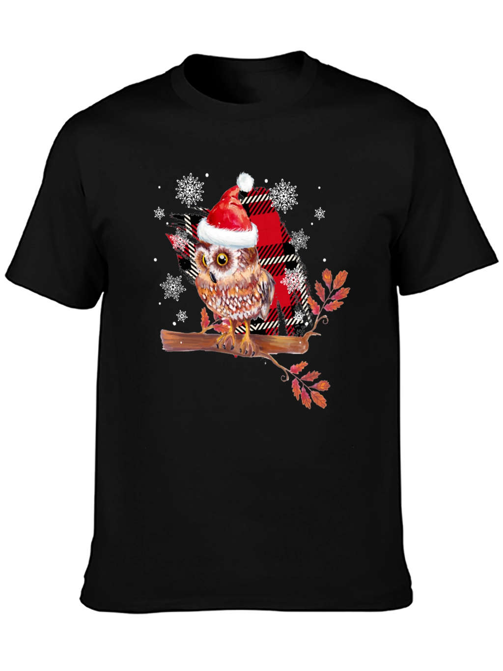 Festive Owl T-Shirt - Holiday Cheer!