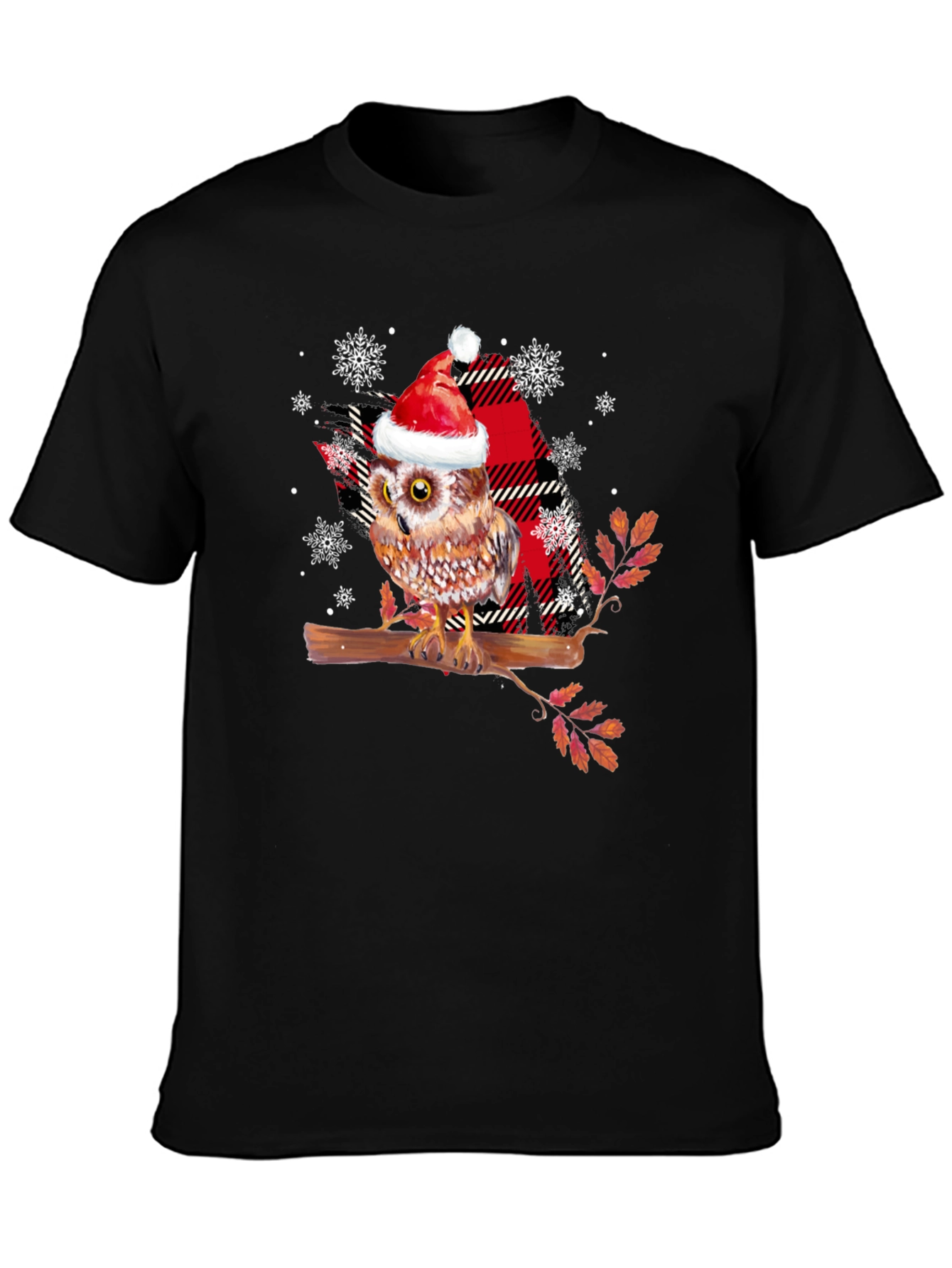 Festive Owl T-Shirt - Holiday Cheer!