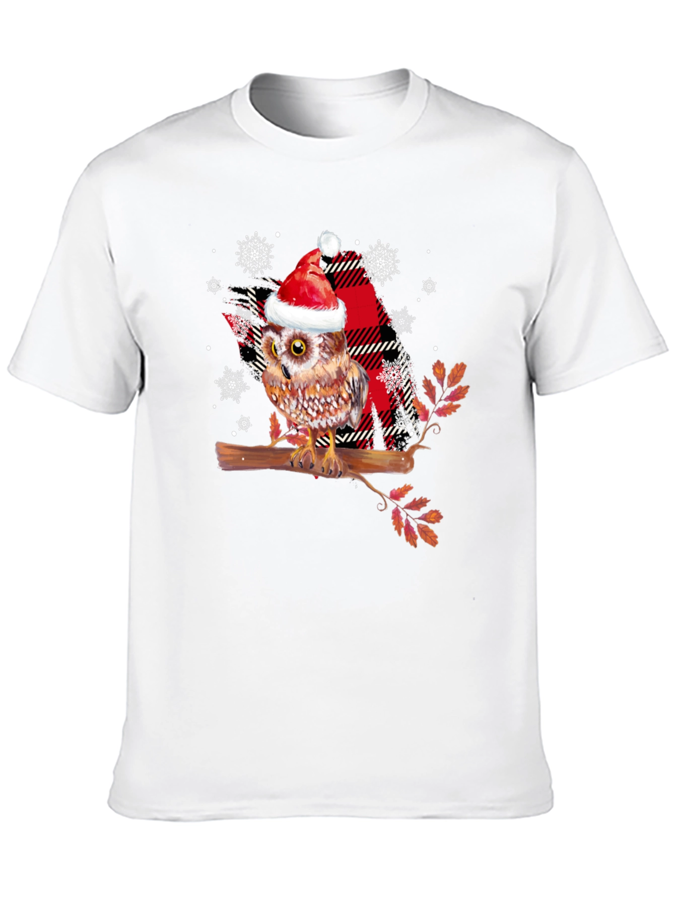 Festive Owl T-Shirt - Holiday Cheer!