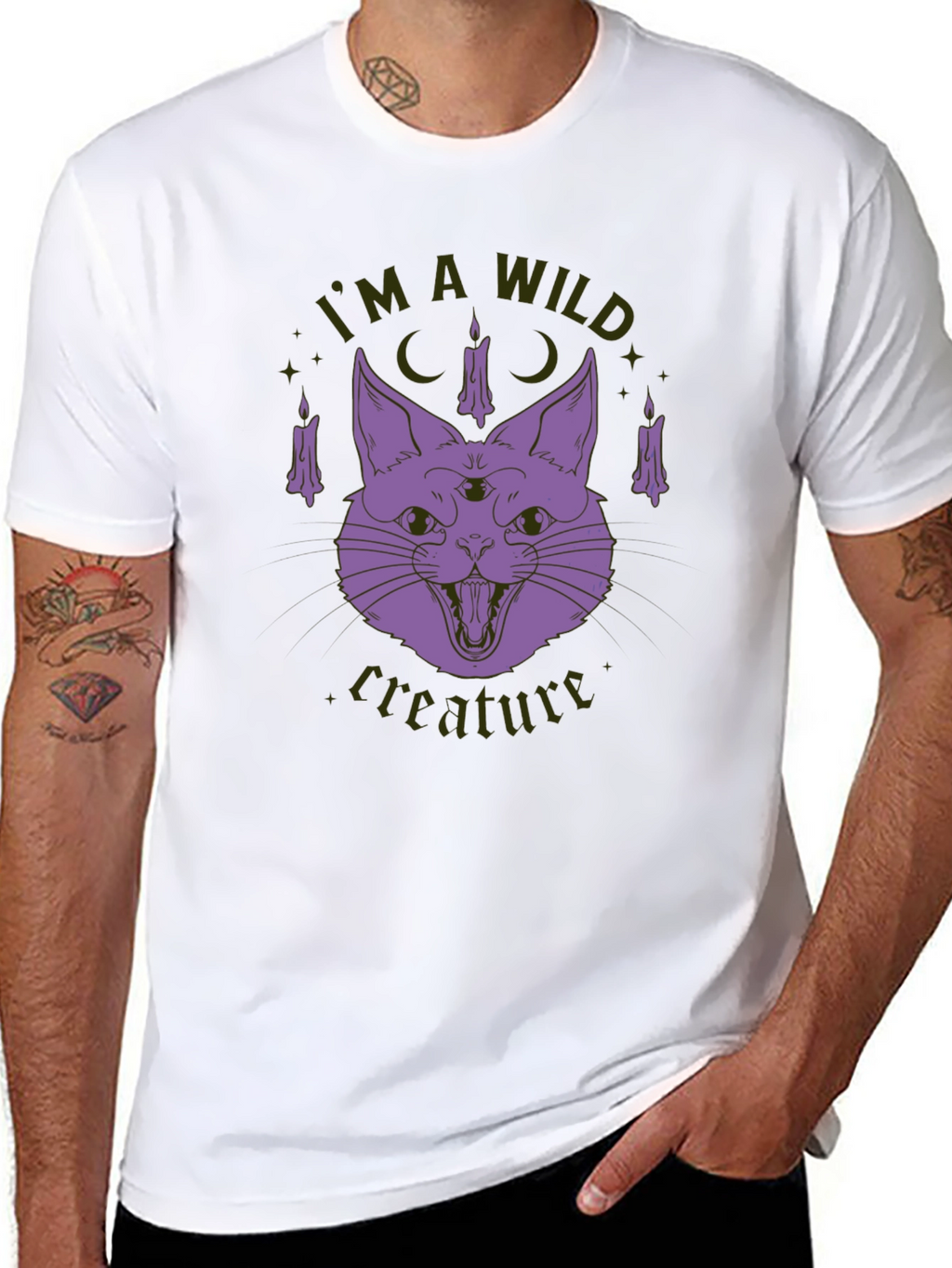 Wild Creature Cat Graphic Tee