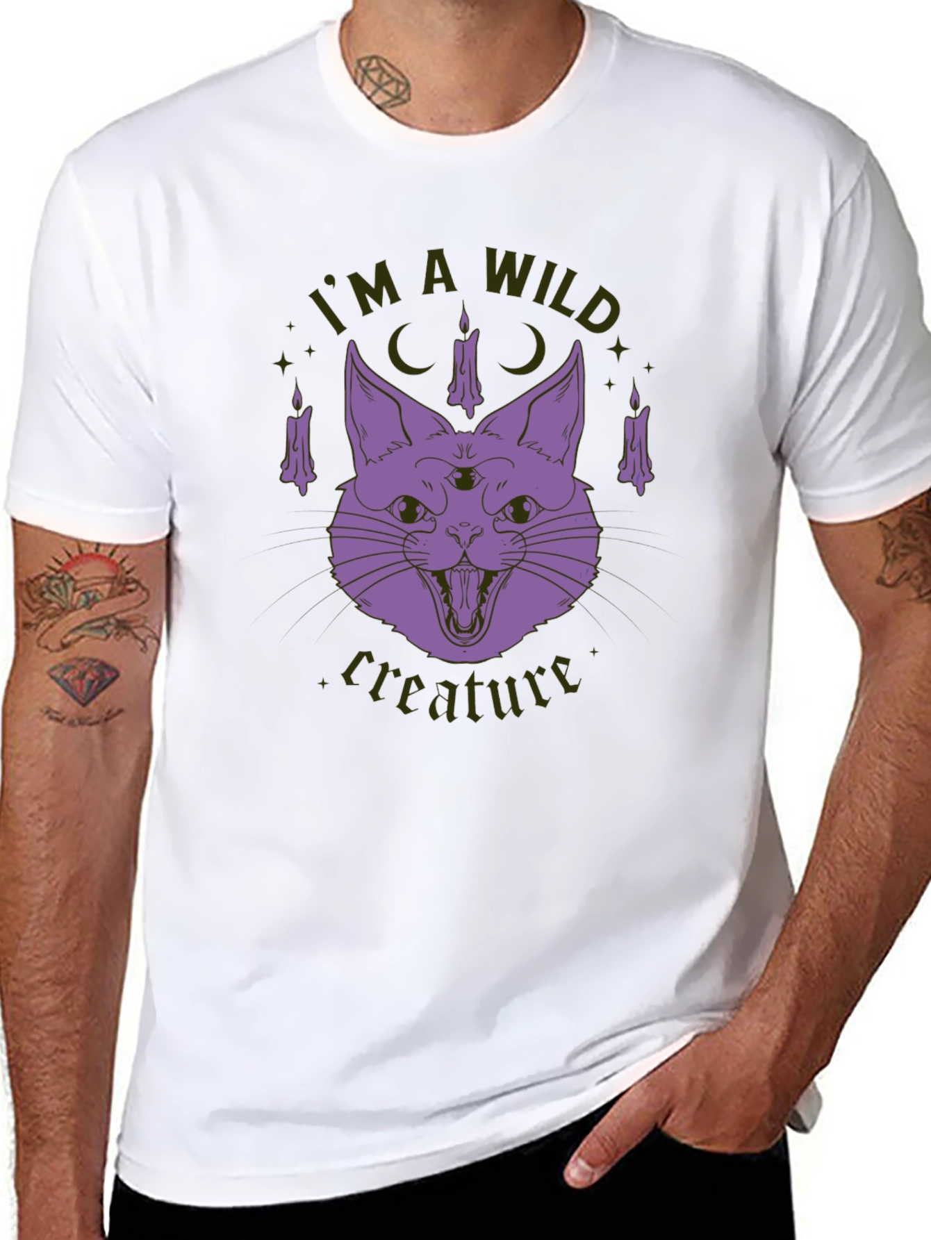 Wild Creature Cat Graphic Tee
