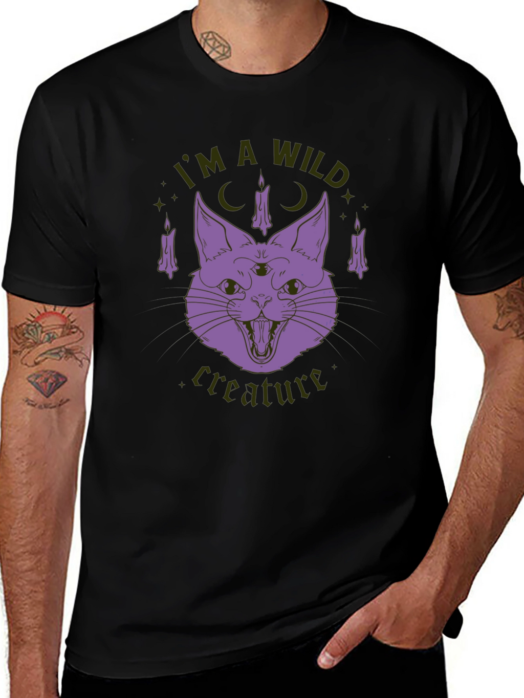 Wild Creature Cat Graphic Tee