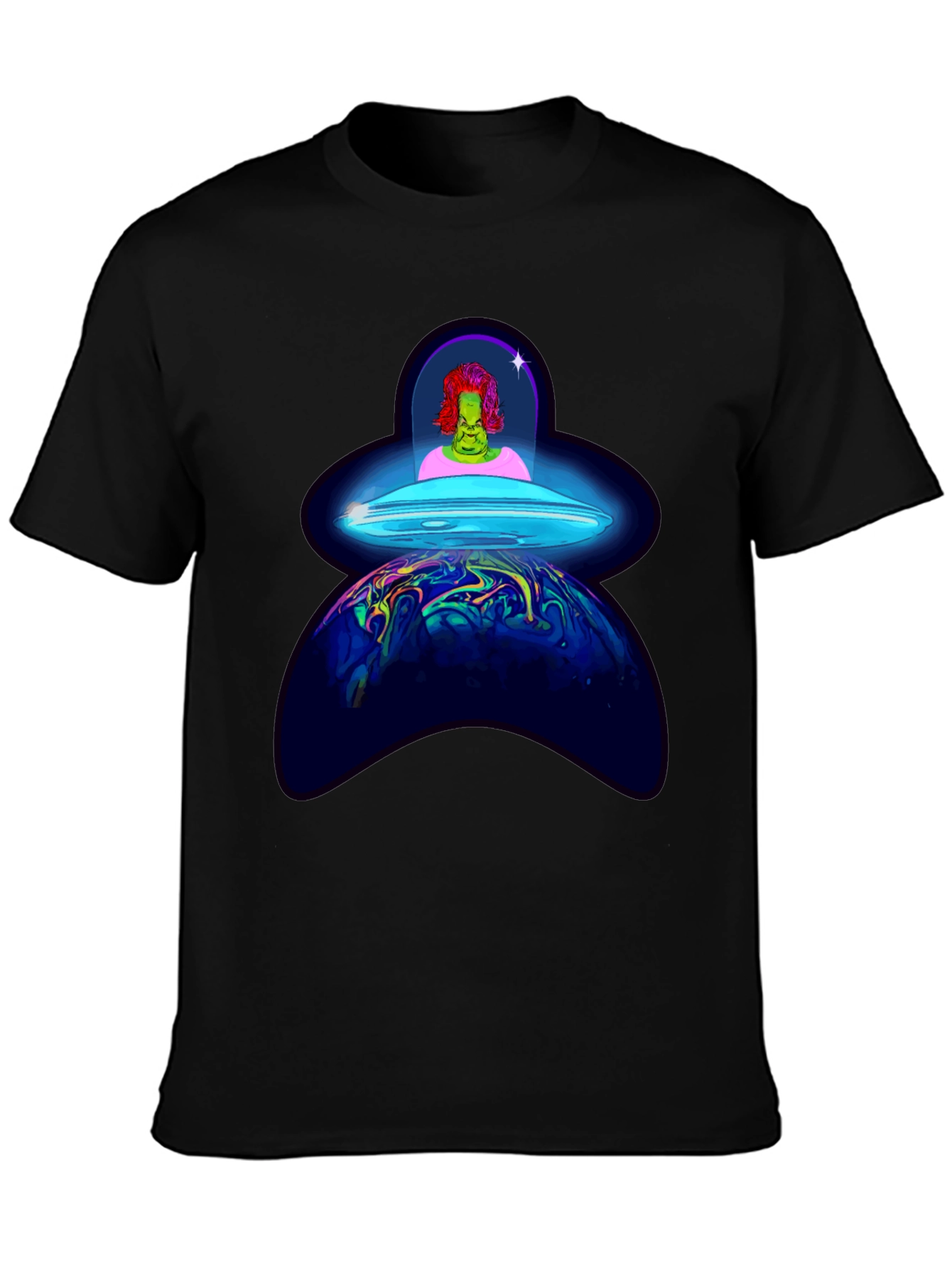 UFO Alien Abduction Graphic T-Shirt