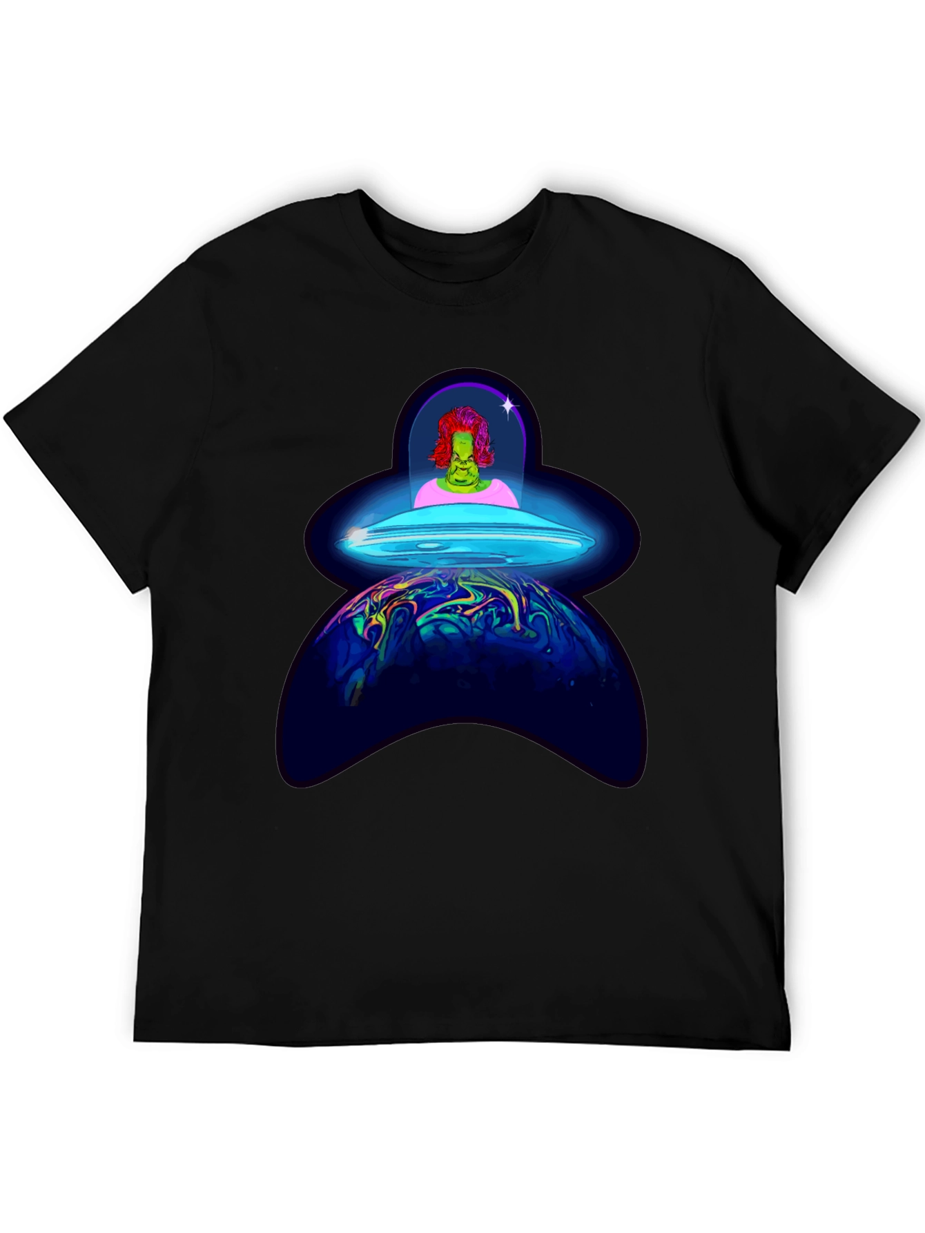 UFO Alien Abduction Graphic T-Shirt