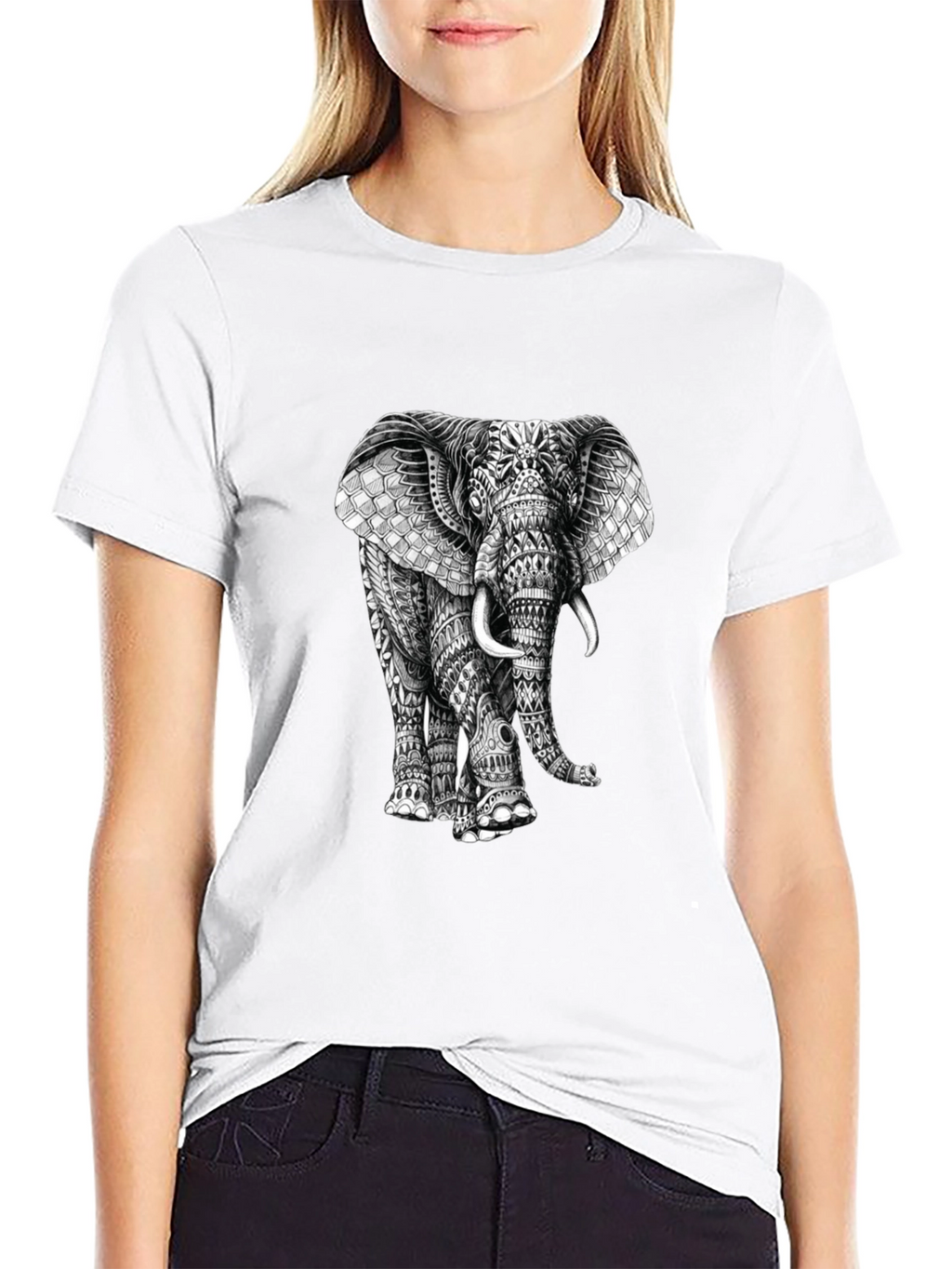 Elephant Graphic Print T-Shirt - Stylish Mens Tee