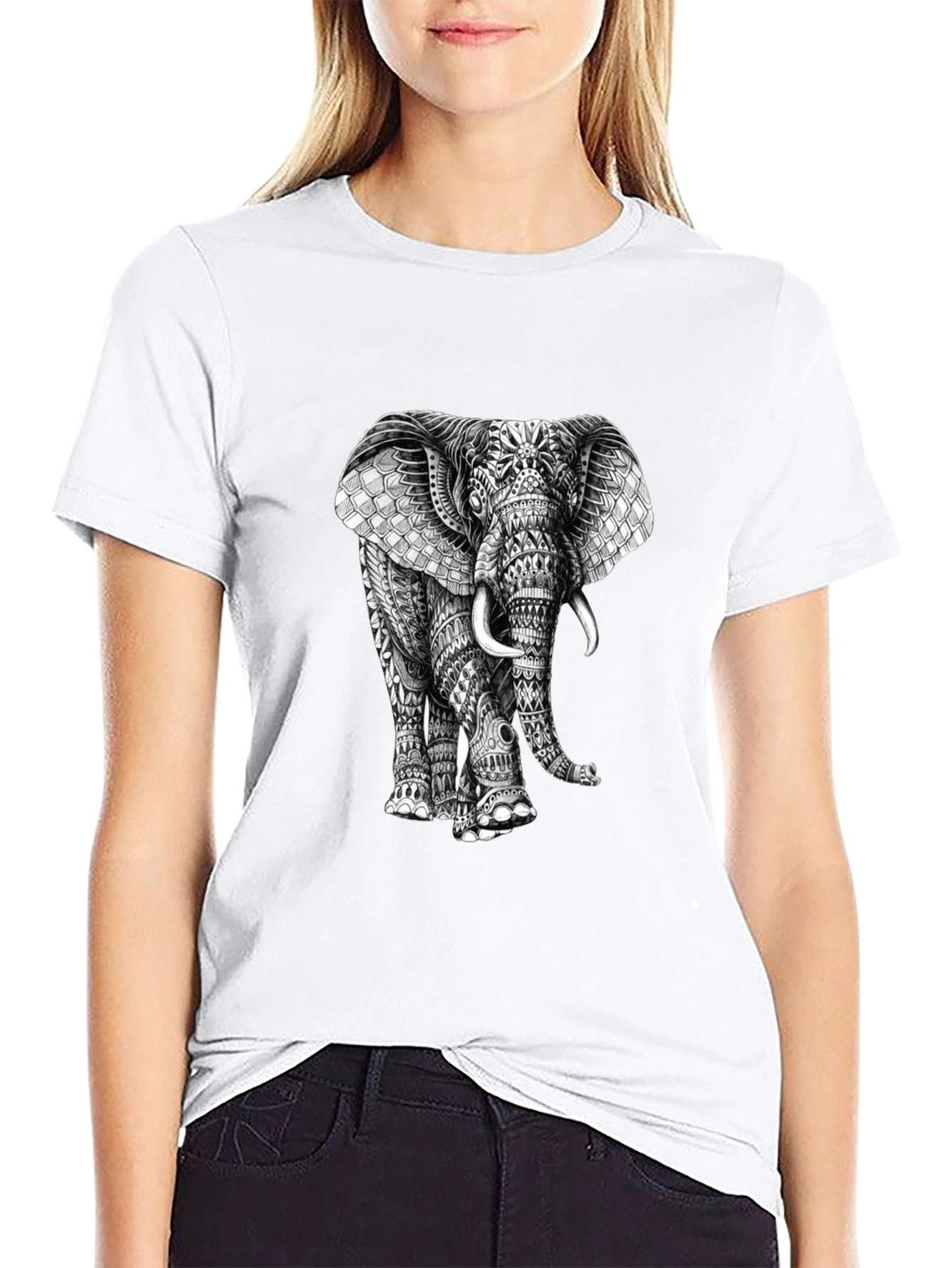 Elephant Graphic Print T-Shirt - Stylish Mens Tee