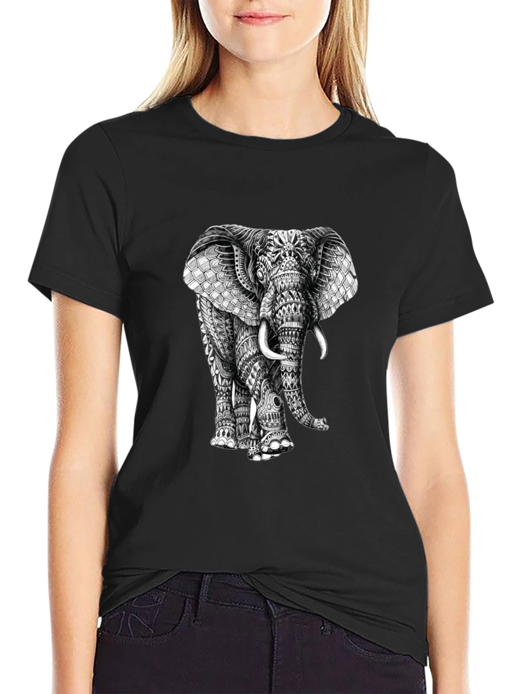 Elephant Graphic Print T-Shirt - Stylish Mens Tee
