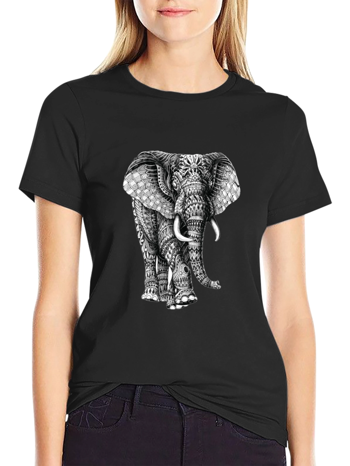 Elephant Graphic Print T-Shirt - Stylish Mens Tee