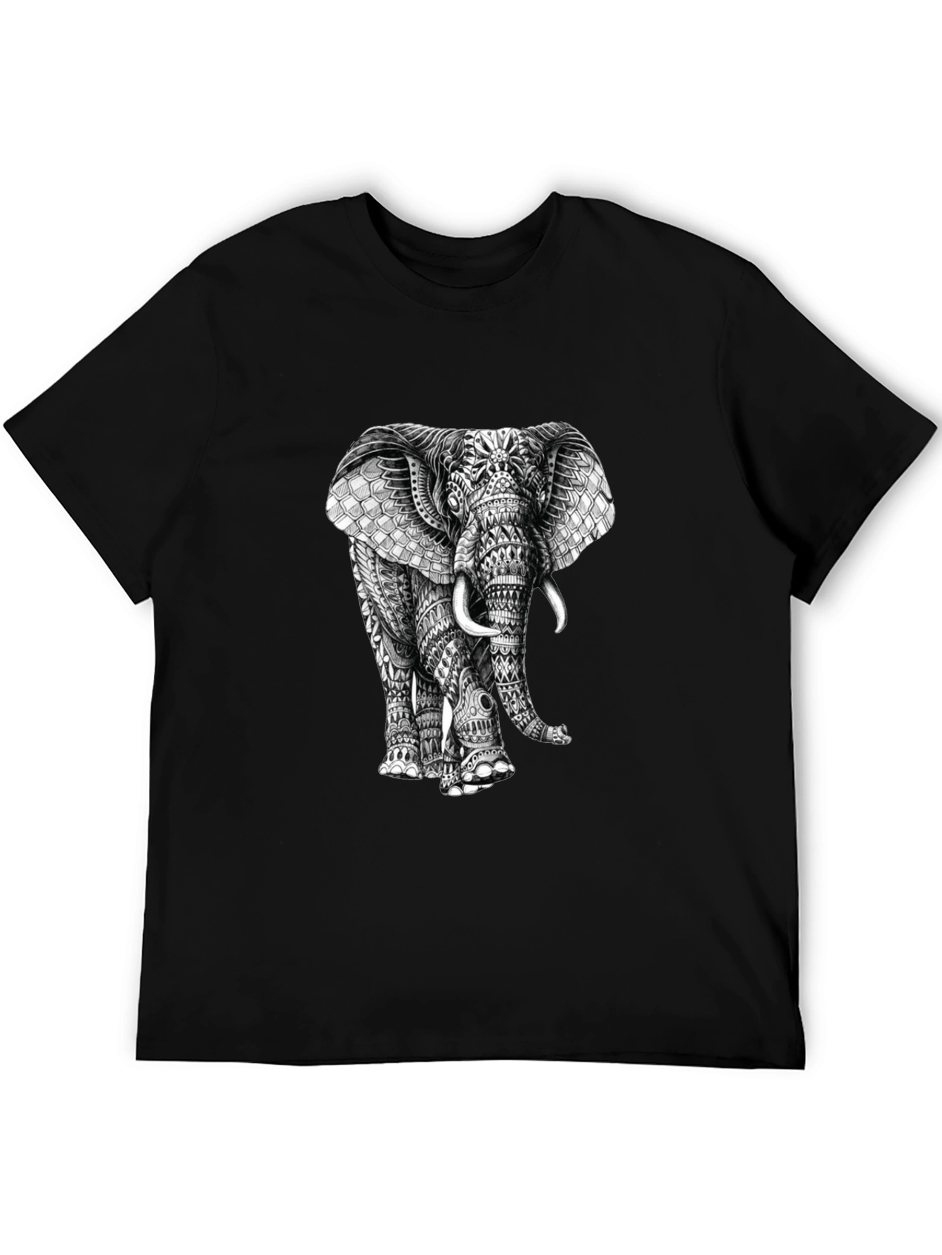 Elephant Graphic Print T-Shirt - Stylish Mens Tee
