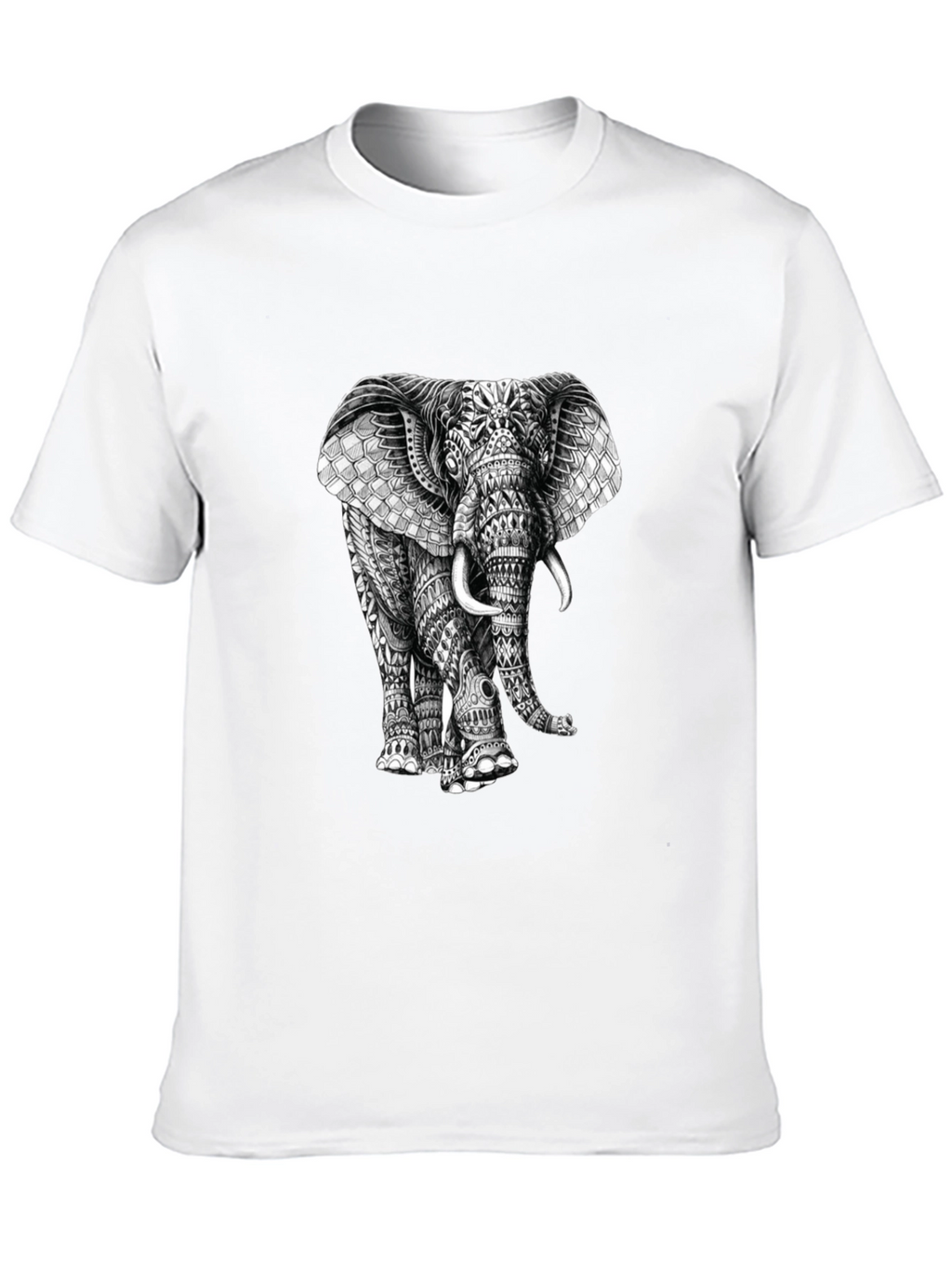 Elephant Graphic Print T-Shirt - Stylish Mens Tee