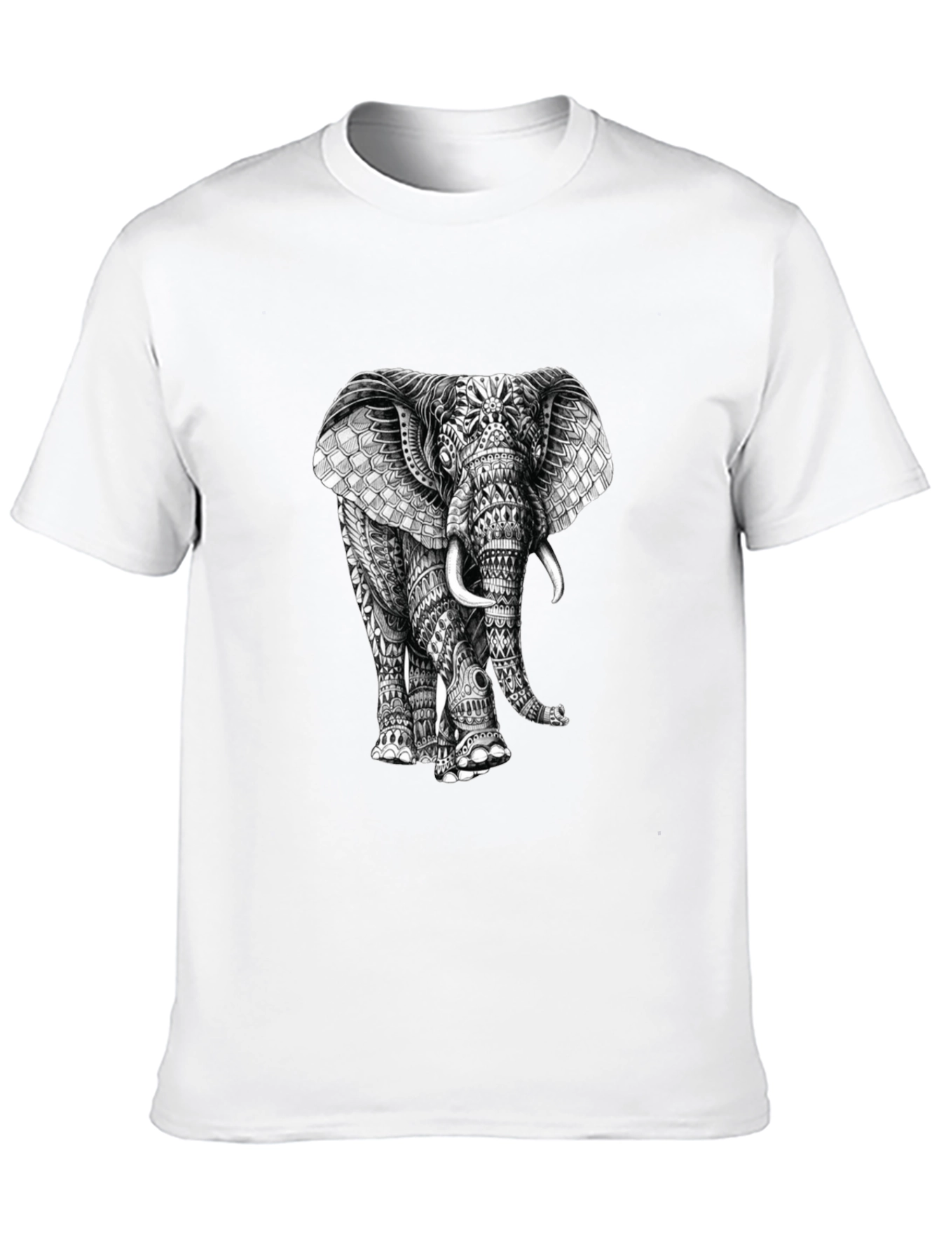 Elephant Graphic Print T-Shirt - Stylish Mens Tee