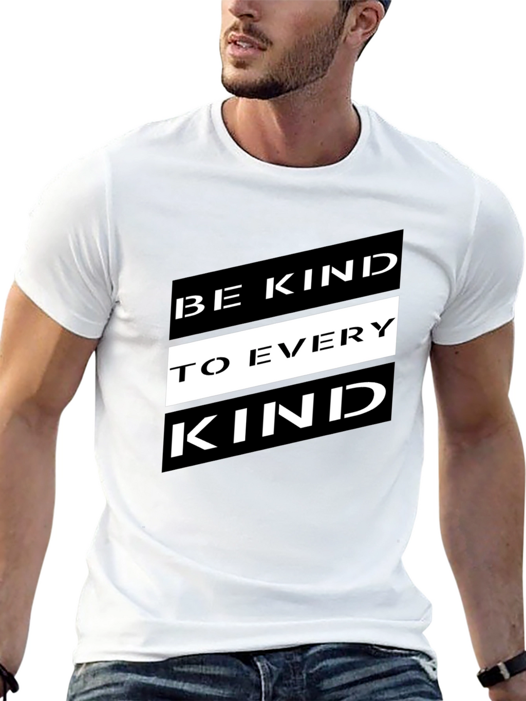 Be Kind to Every Kind Black Graphic Tee