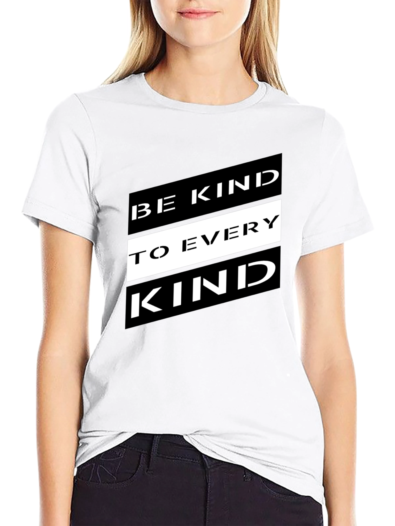 Be Kind to Every Kind Black Graphic Tee