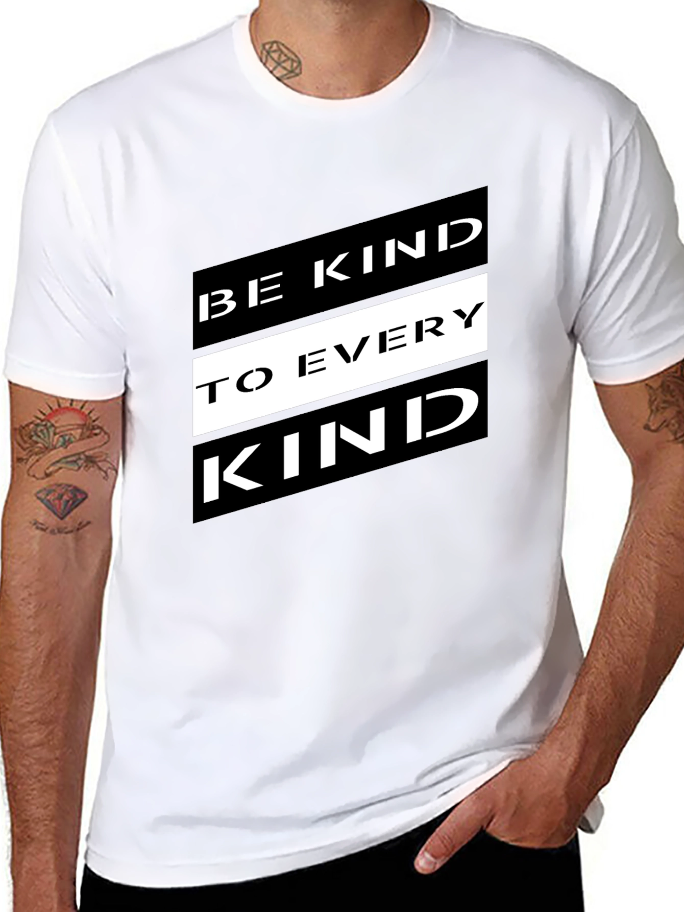 Be Kind to Every Kind Black Graphic Tee