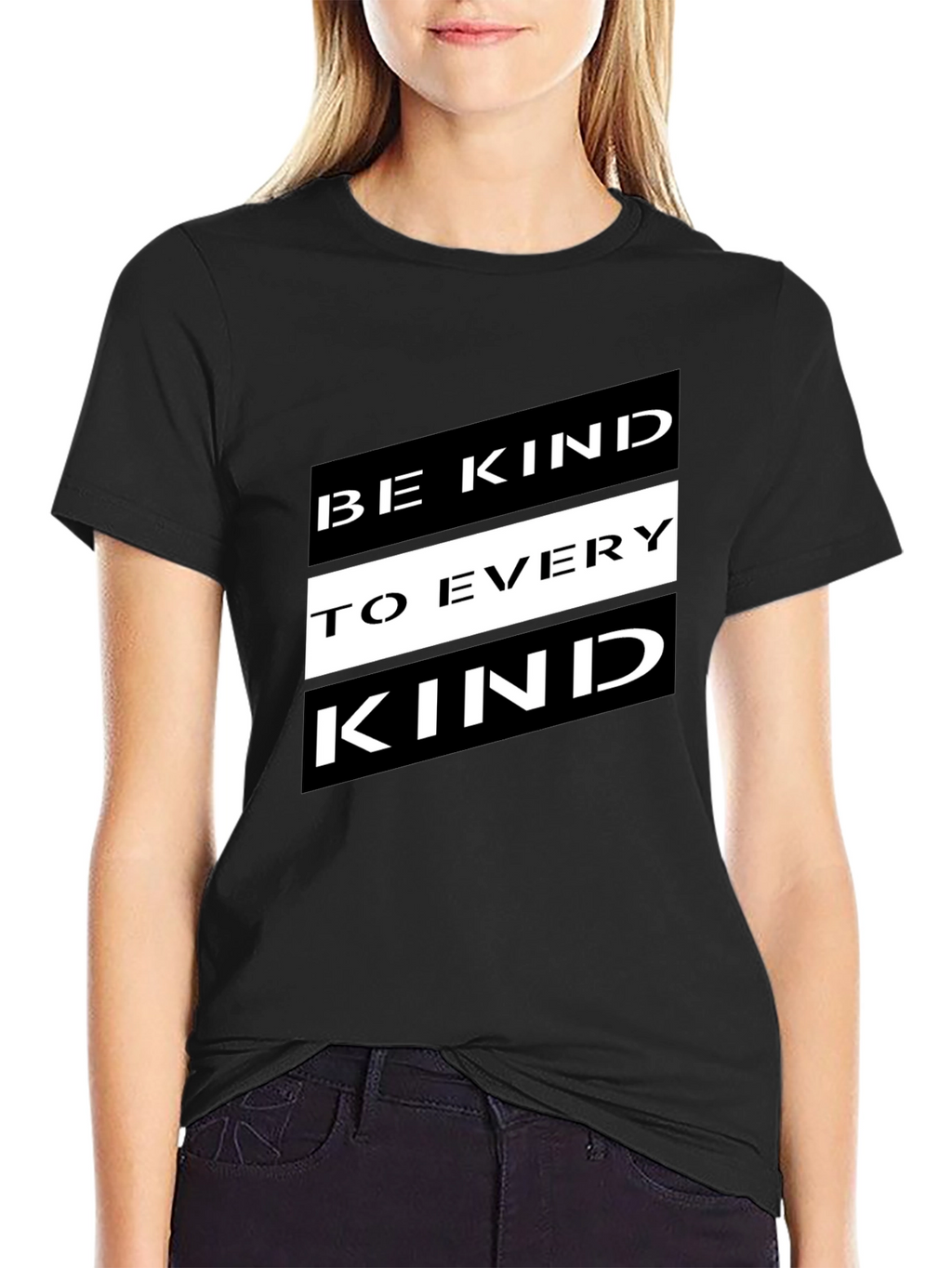 Be Kind to Every Kind Black Graphic Tee
