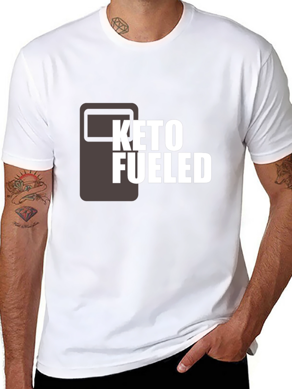 Keto Fueled Graphic T-Shirt - Black Cotton Tee