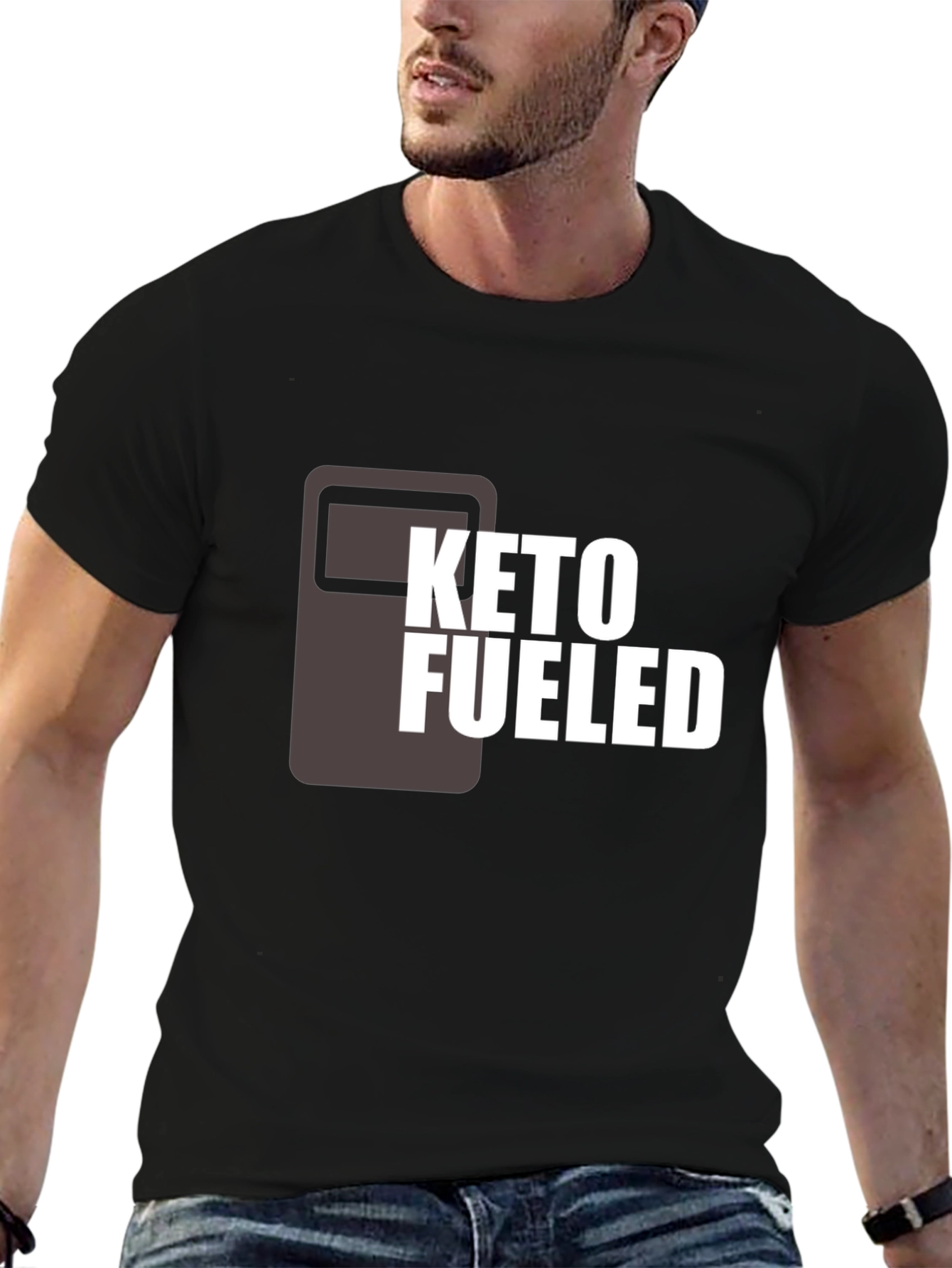 Keto Fueled Graphic T-Shirt - Black Cotton Tee
