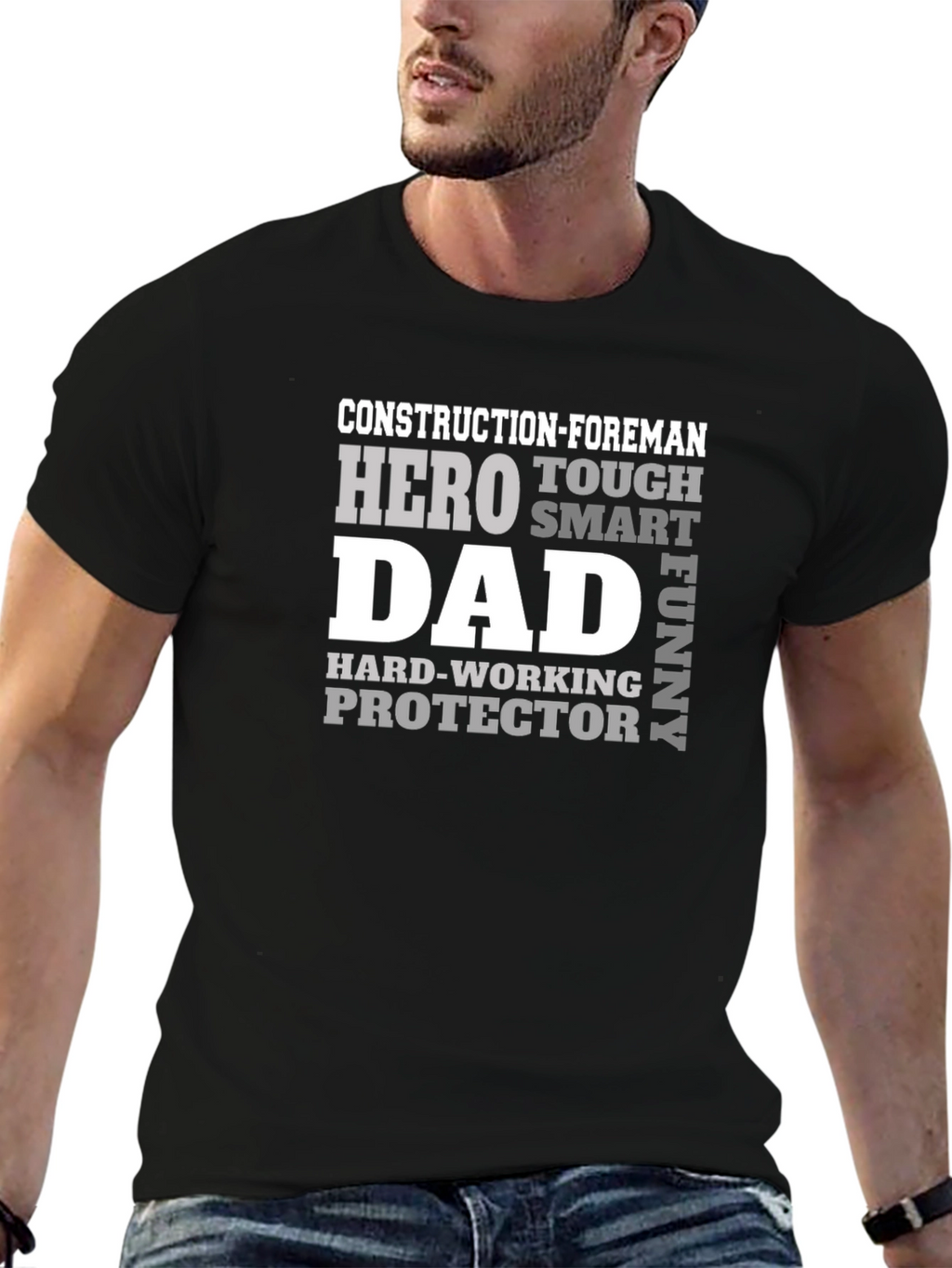 Construction Foreman Dad Hero T-Shirt