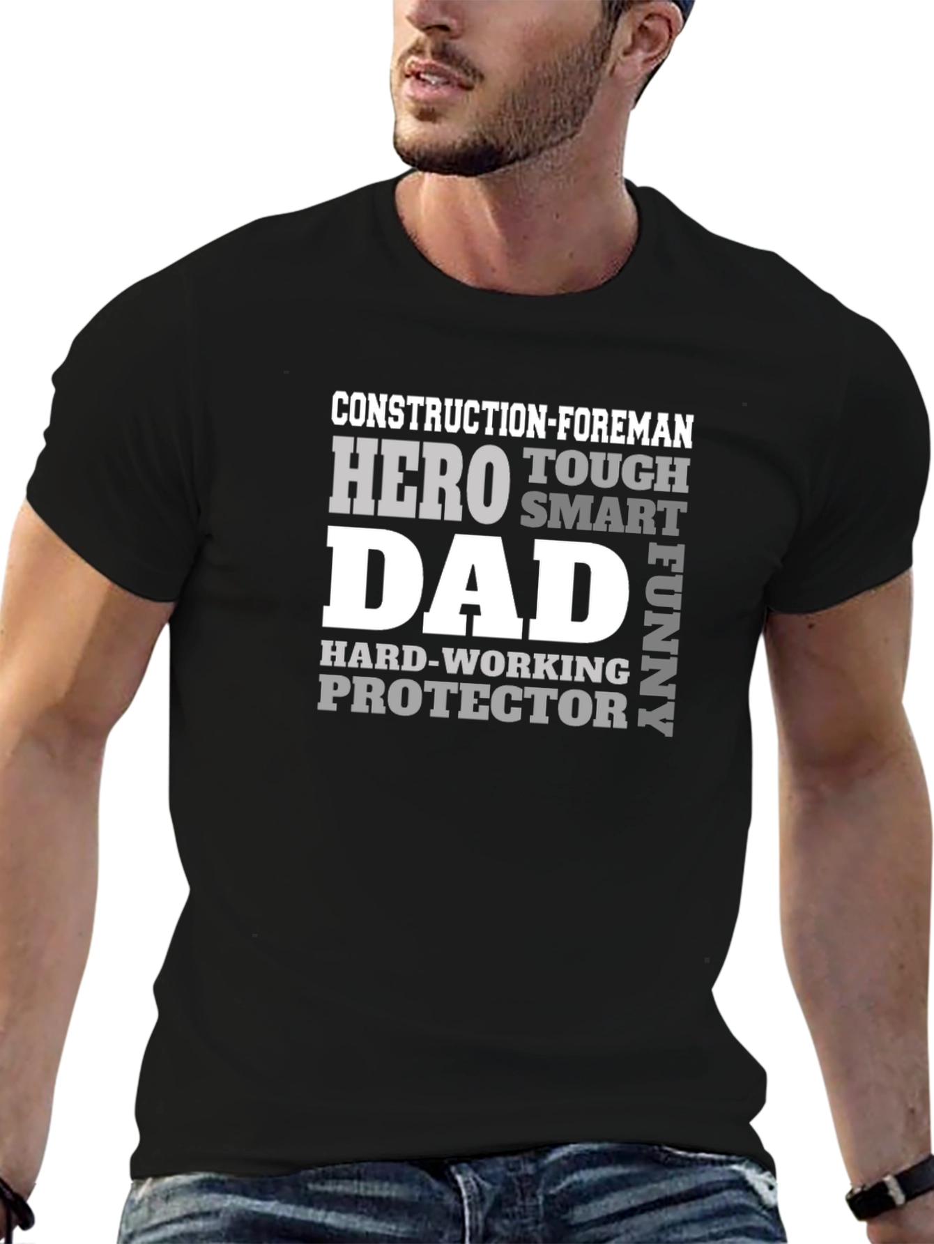 Construction Foreman Dad Hero T-Shirt