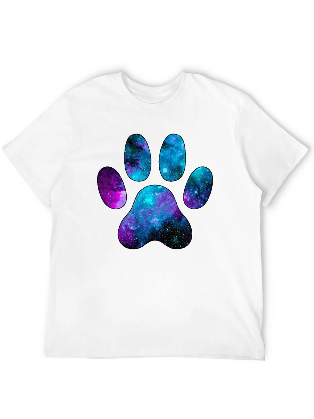 Galaxy Paw Print T-Shirt - Unique Design