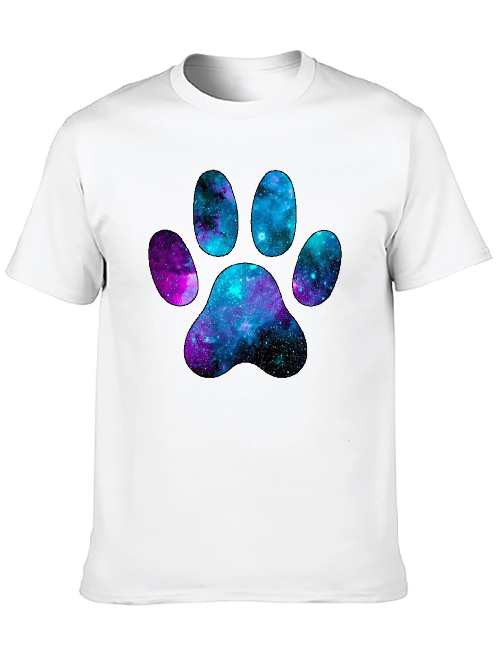Galaxy Paw Print T-Shirt - Unique Design