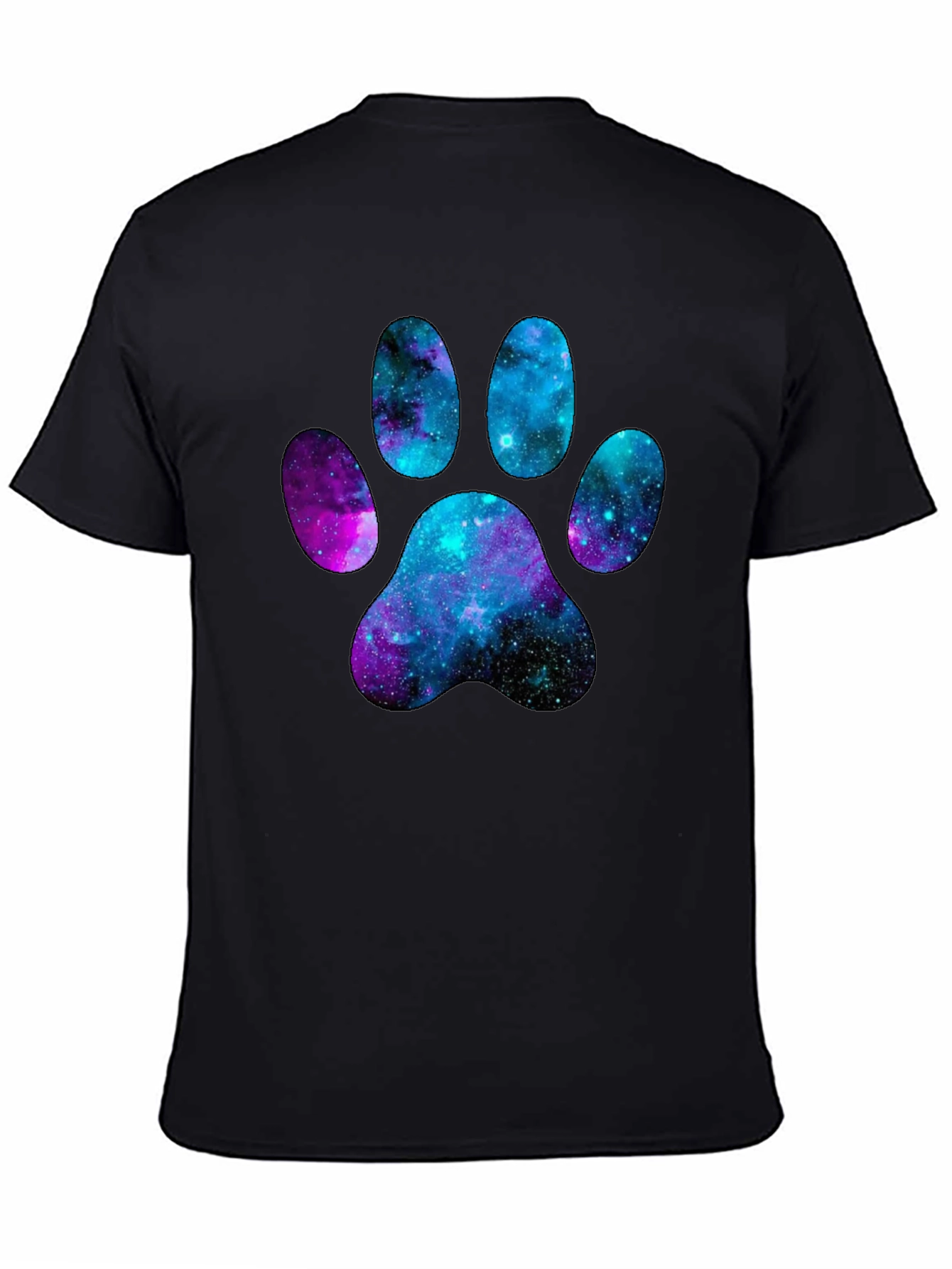 Galaxy Paw Print T-Shirt - Unique Design