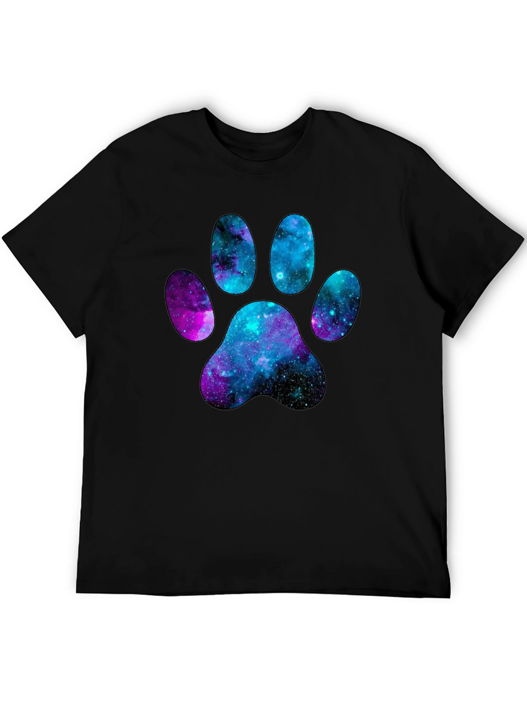 Galaxy Paw Print T-Shirt - Unique Design